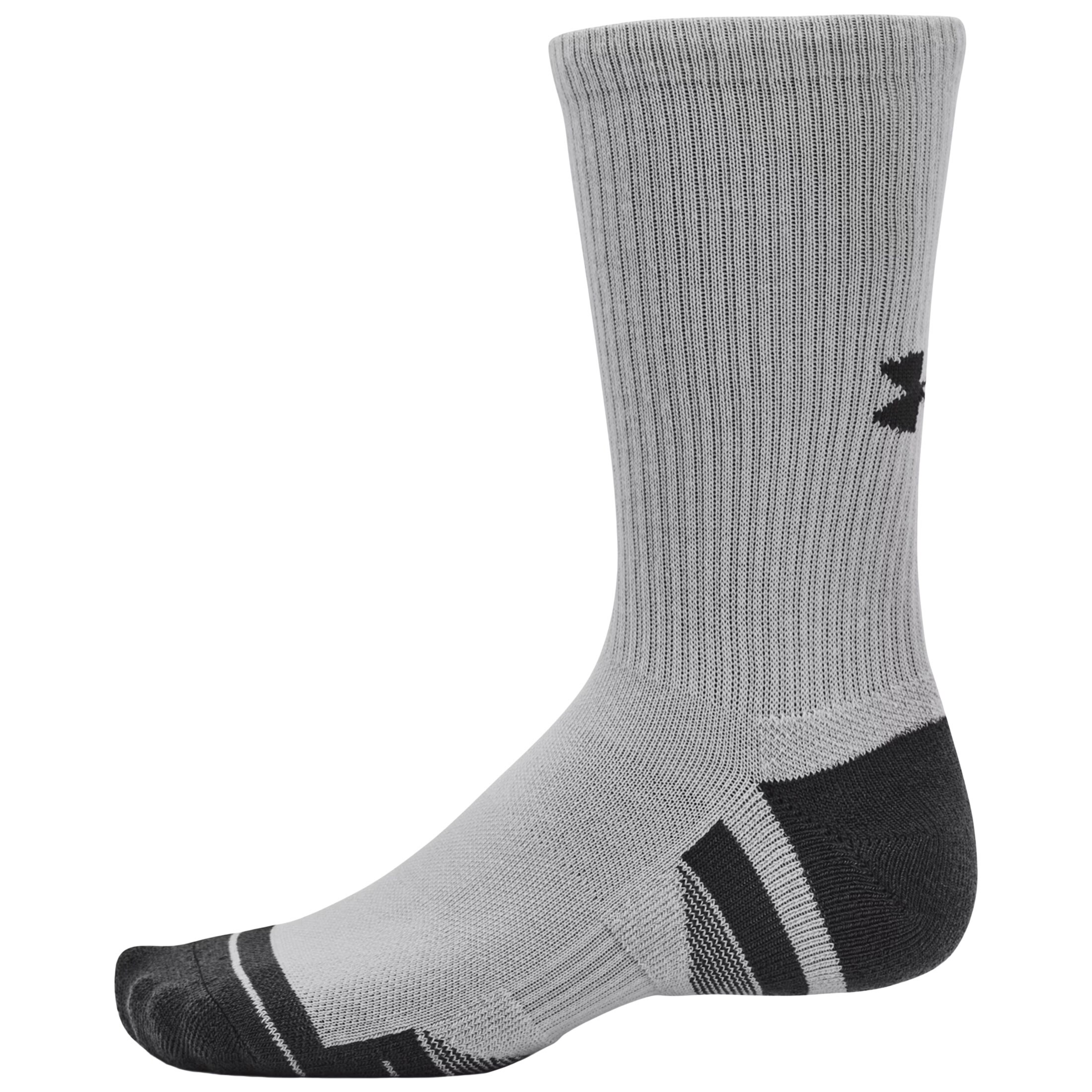 Under Armour Performance Tech City Socks Mod Gray/White - 3 pary