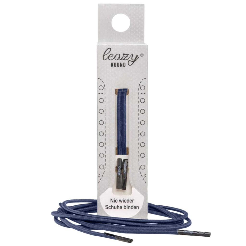 Leazy Round elastic shoelaces - Navy