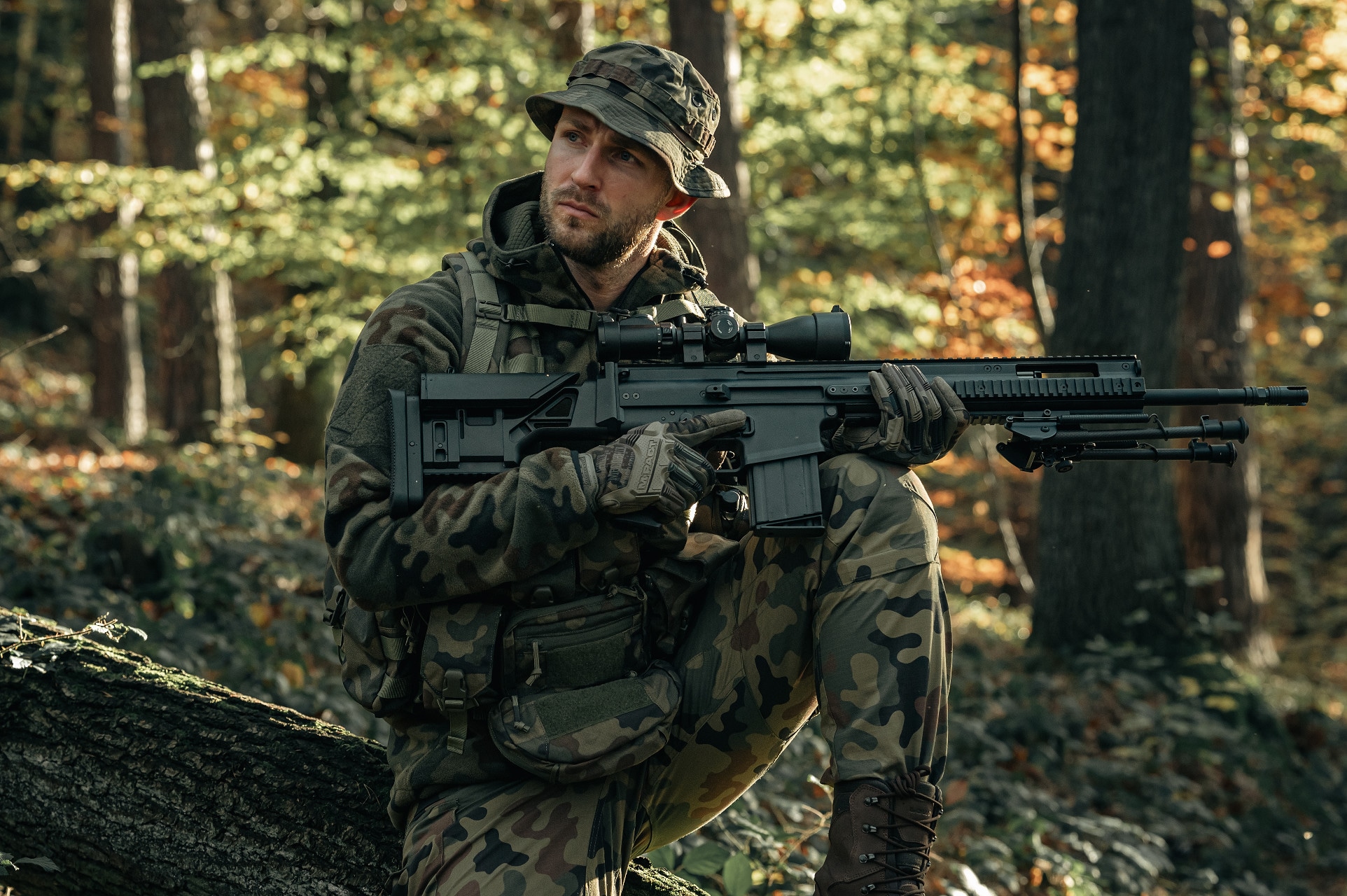 Mechanix Wear M-Pact Tactical Gloves - wz.93 Pantera PL Woodland