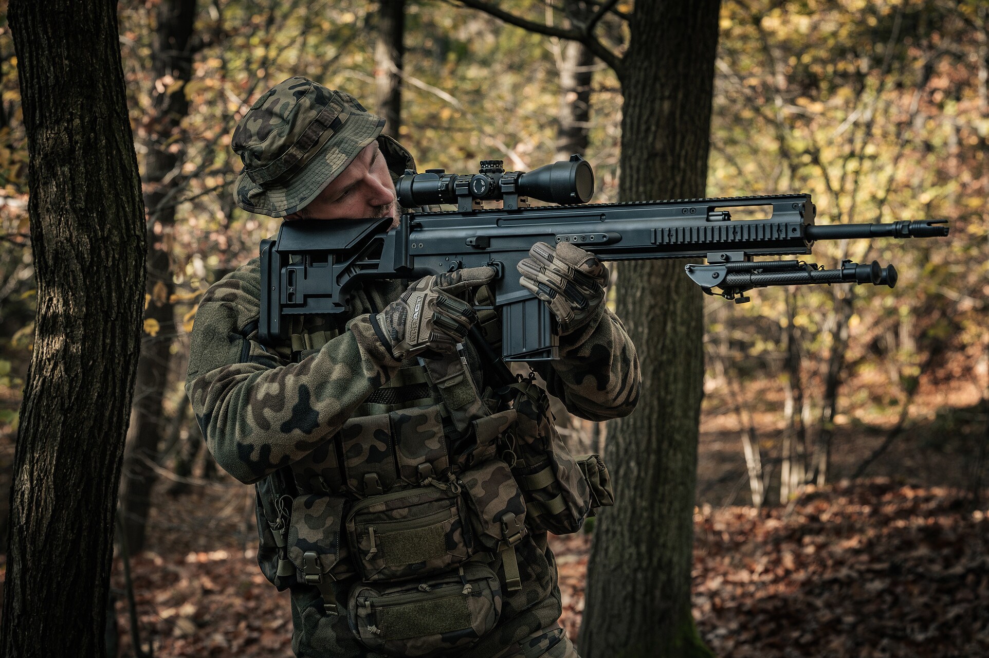 Mechanix Wear M-Pact Tactical Gloves - wz.93 Pantera PL Woodland