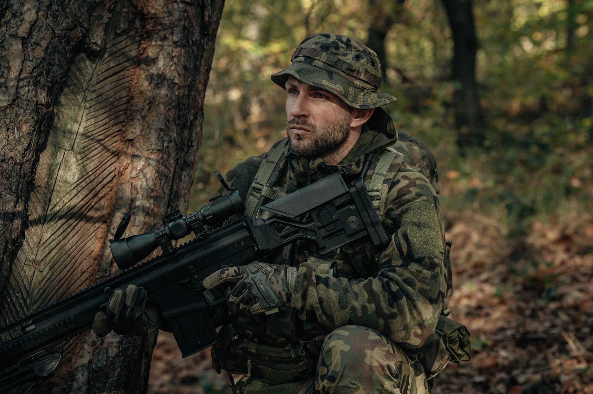 Mechanix Wear M-Pact Tactical Gloves - wz.93 Pantera PL Woodland