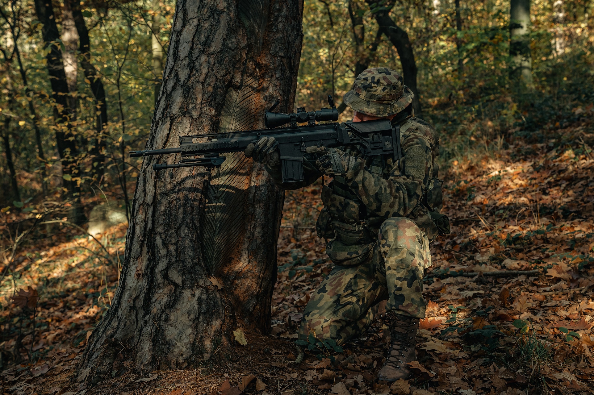 Mechanix Wear M-Pact Tactical Gloves - wz.93 Pantera PL Woodland