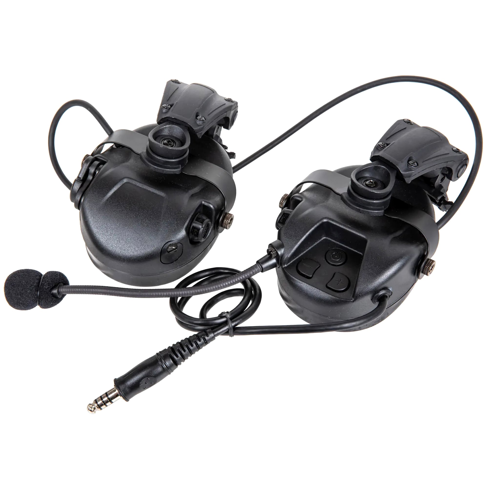 Tac-Sky WYH303 Tactical Headphones with ARC Helmet Mount - Black