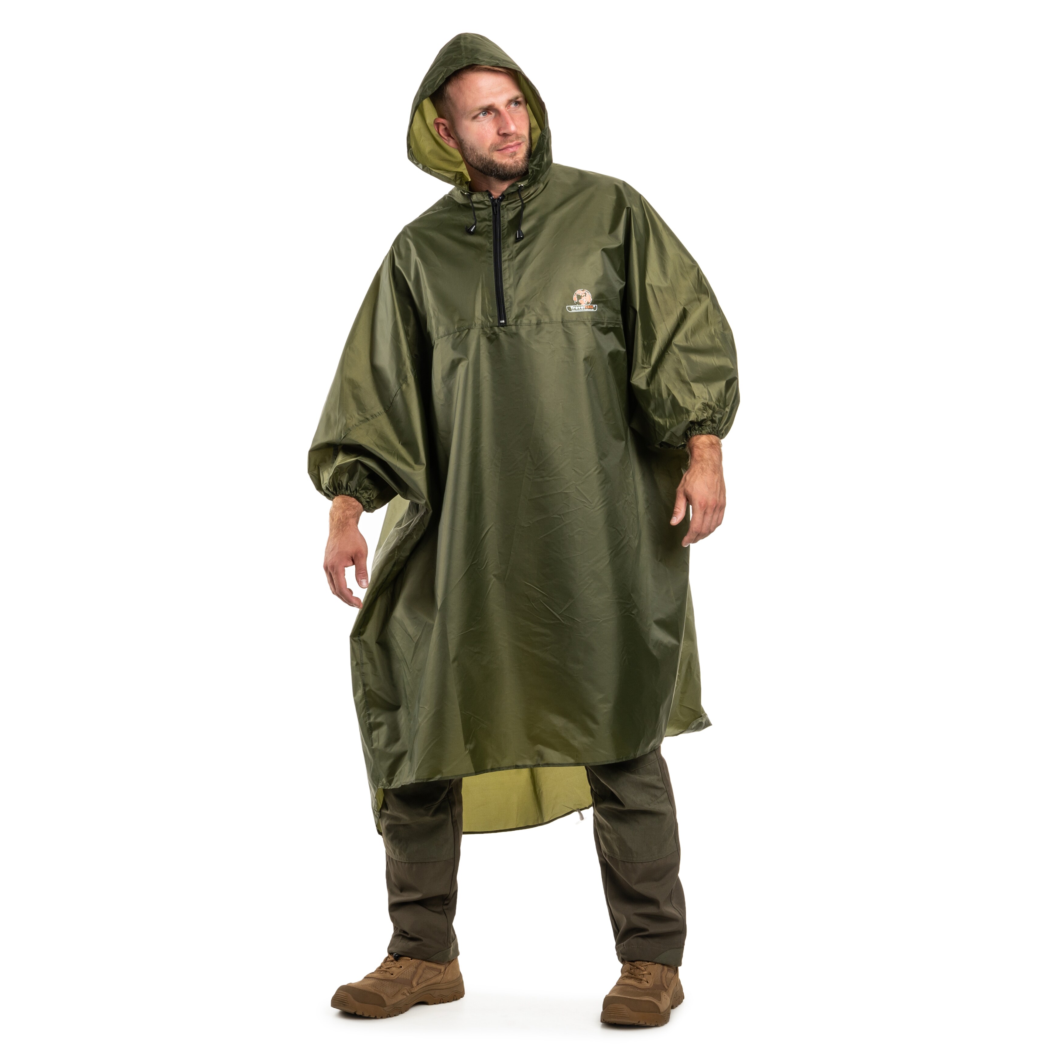 TravelSafe Zipper Extension Poncho - Olive