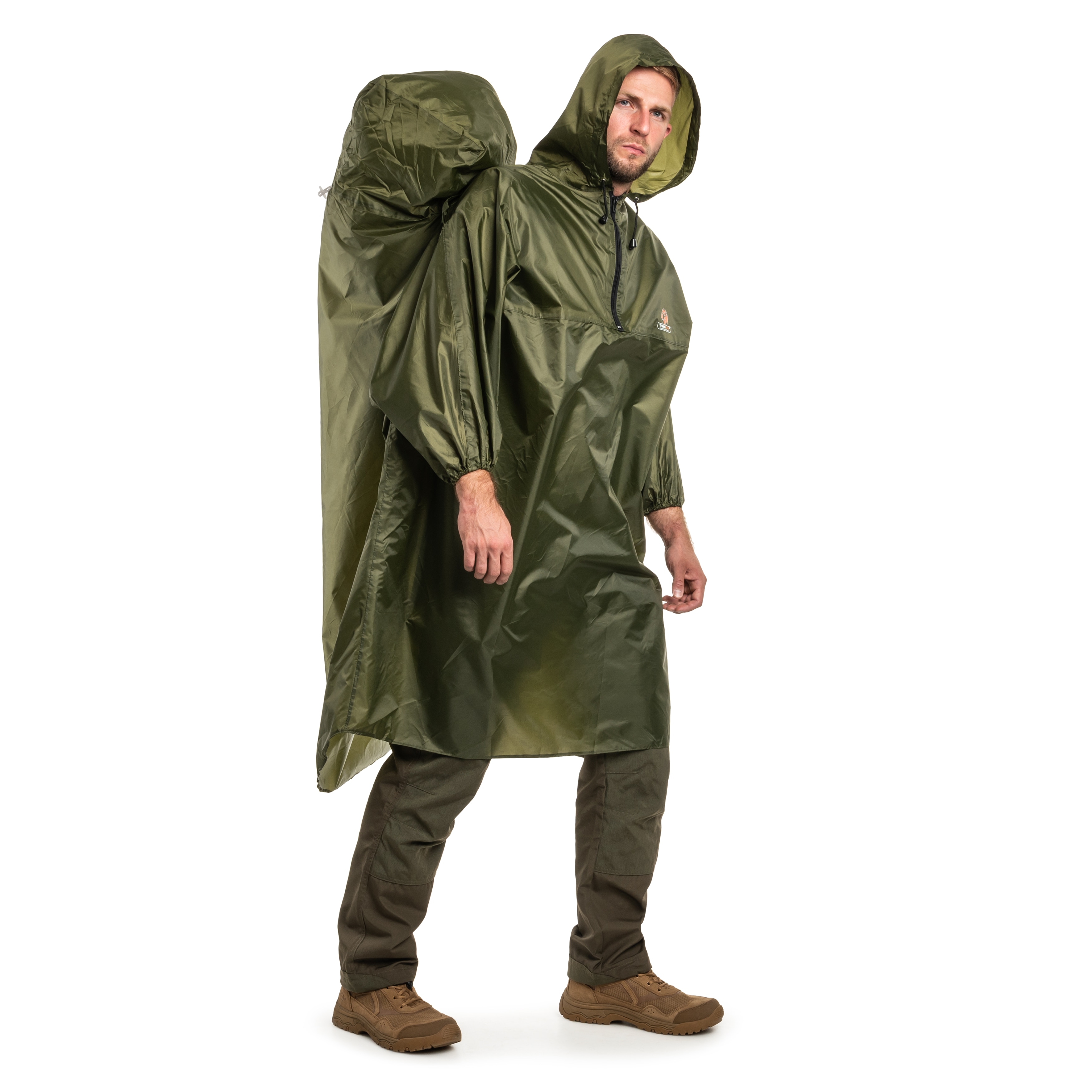 TravelSafe Zipper Extension Poncho - Olive