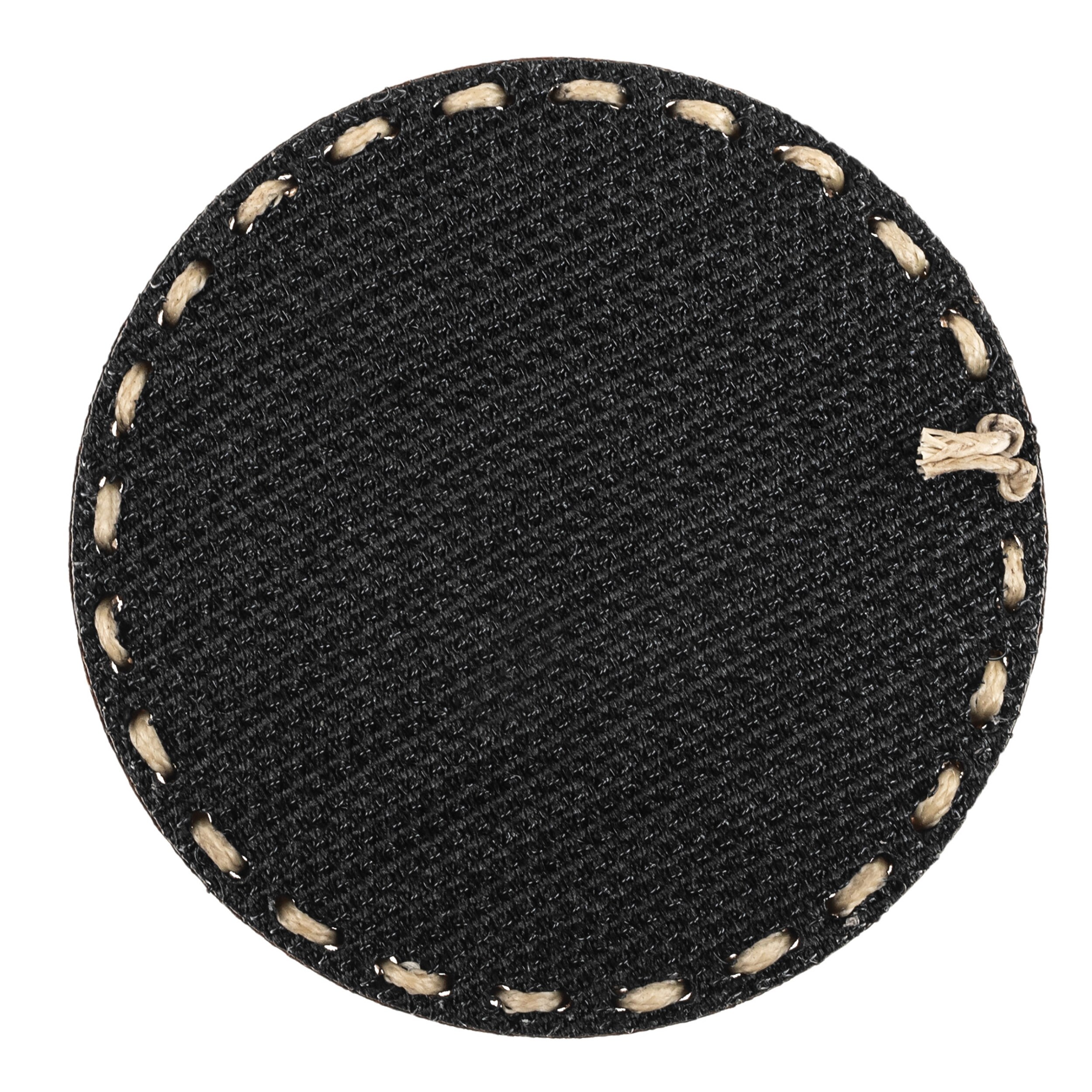 Tigerwood Round Leather Patch - with personalization option