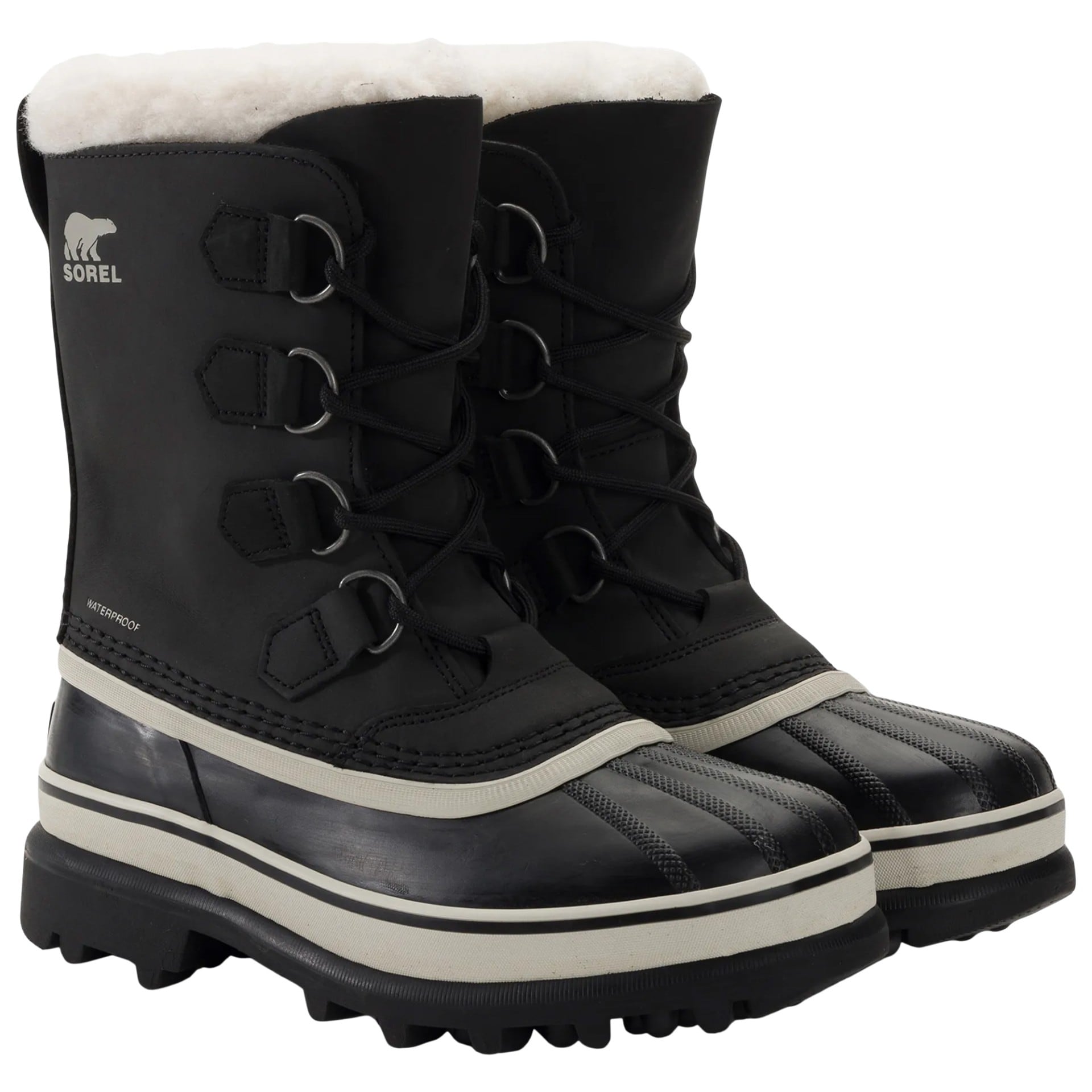 Sorel Caribou WP Women's Snow Boots - Black/Stone