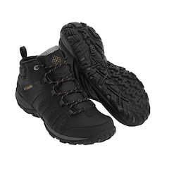 Columbia Woodburn II Mid Waterproof Boots - Black/Goldenrod