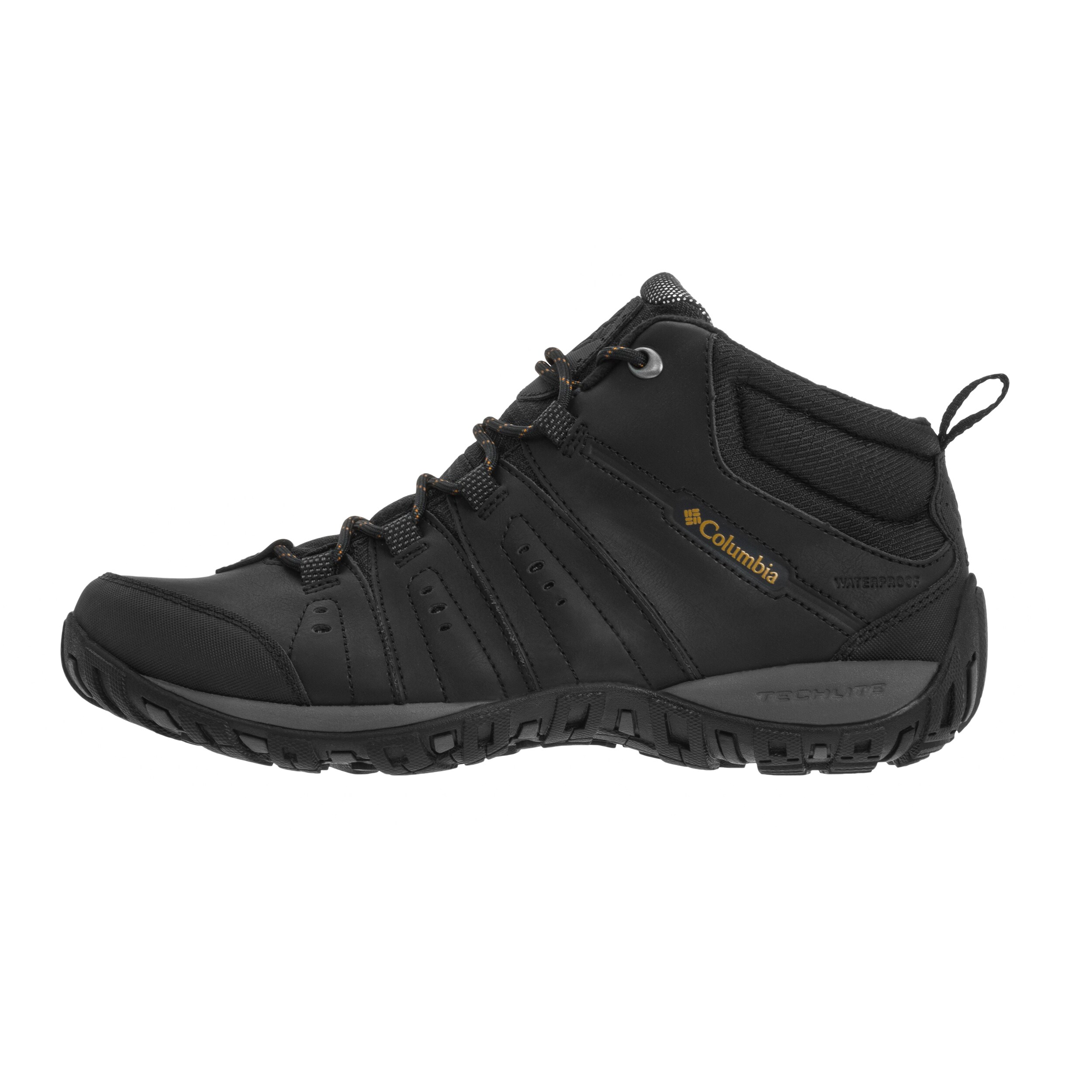 Columbia Woodburn II Mid Waterproof Boots - Black/Goldenrod