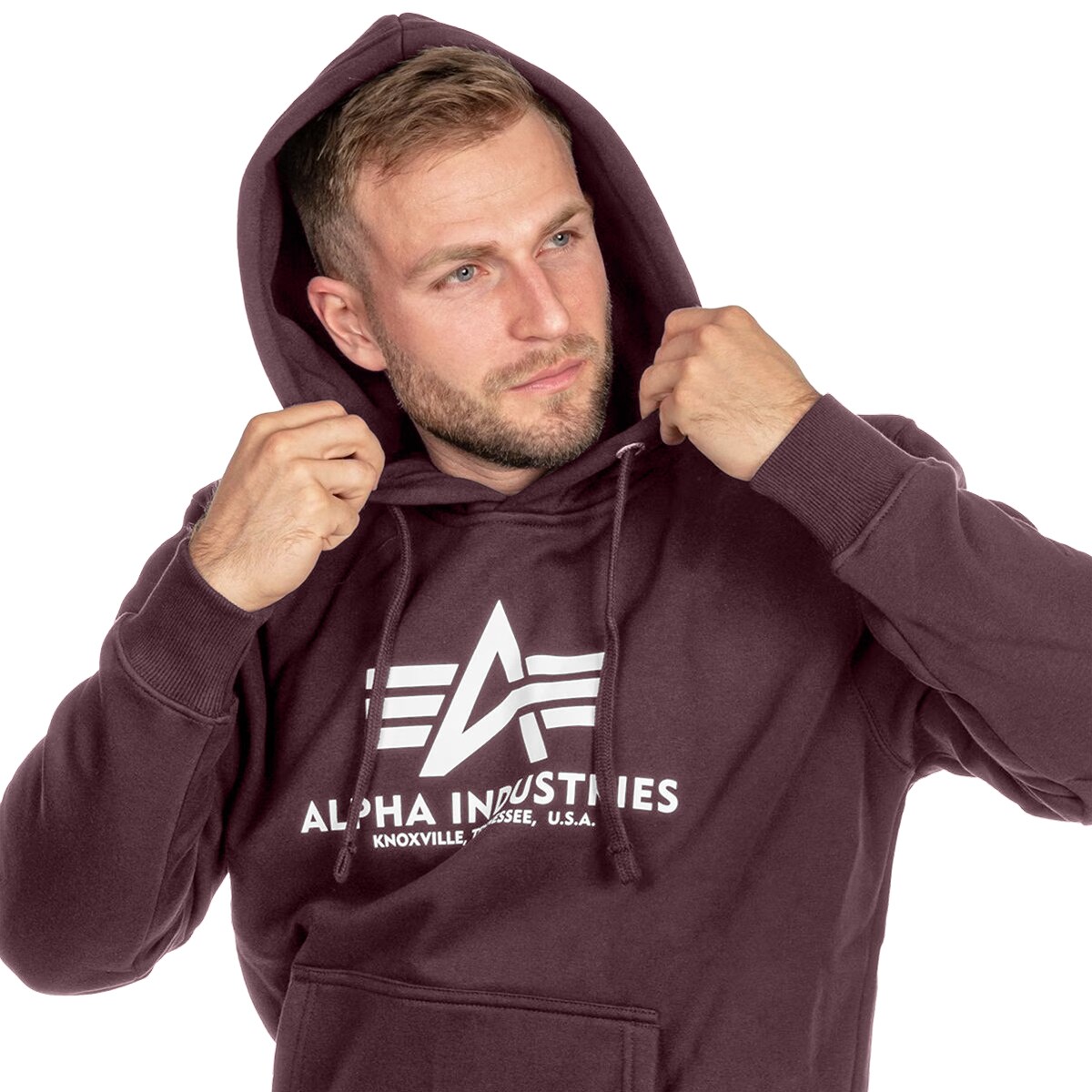 Alpha Industries Basic Hoody Sweatshirt - Deep Maroon