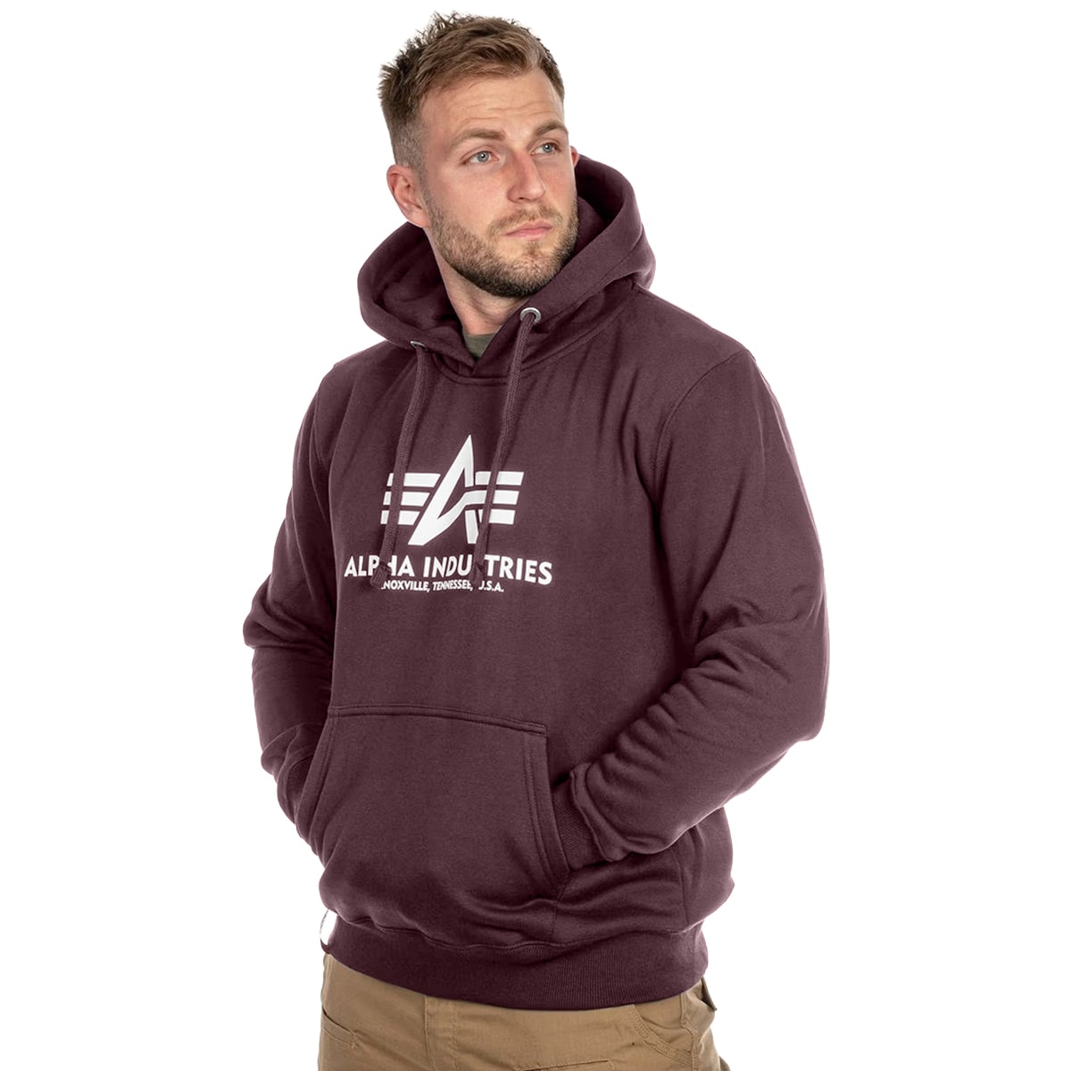 Alpha Industries Basic Hoody Sweatshirt - Deep Maroon