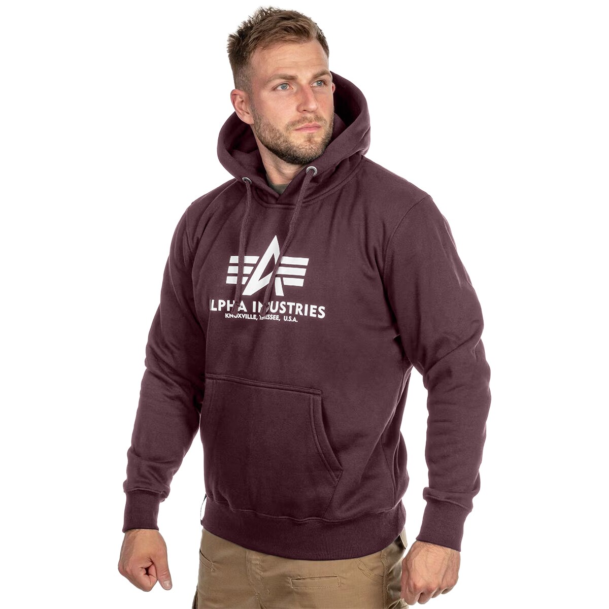 Alpha Industries Basic Hoody Sweatshirt - Deep Maroon