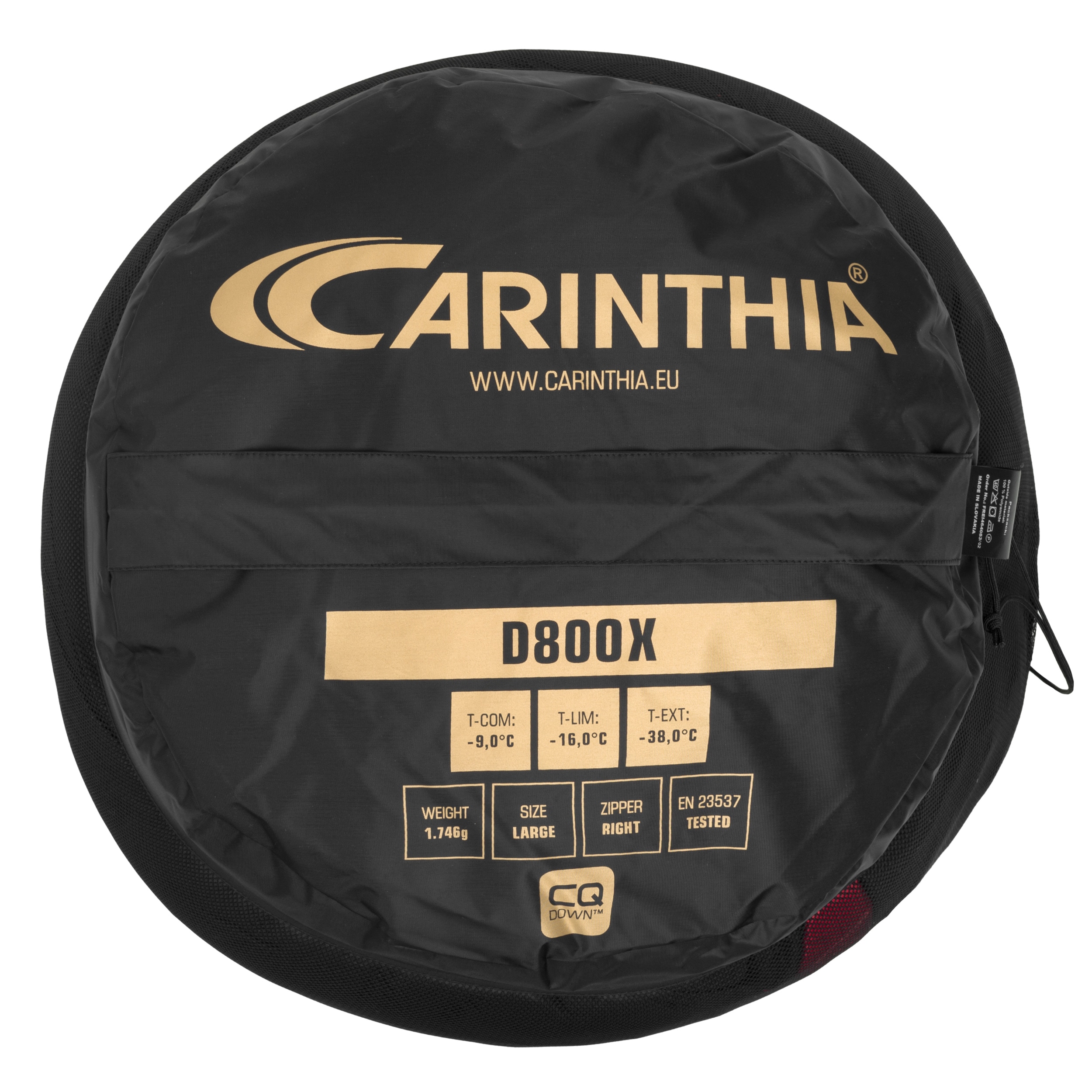 Carinthia D 800X Large Sleeping Bag Right - Red