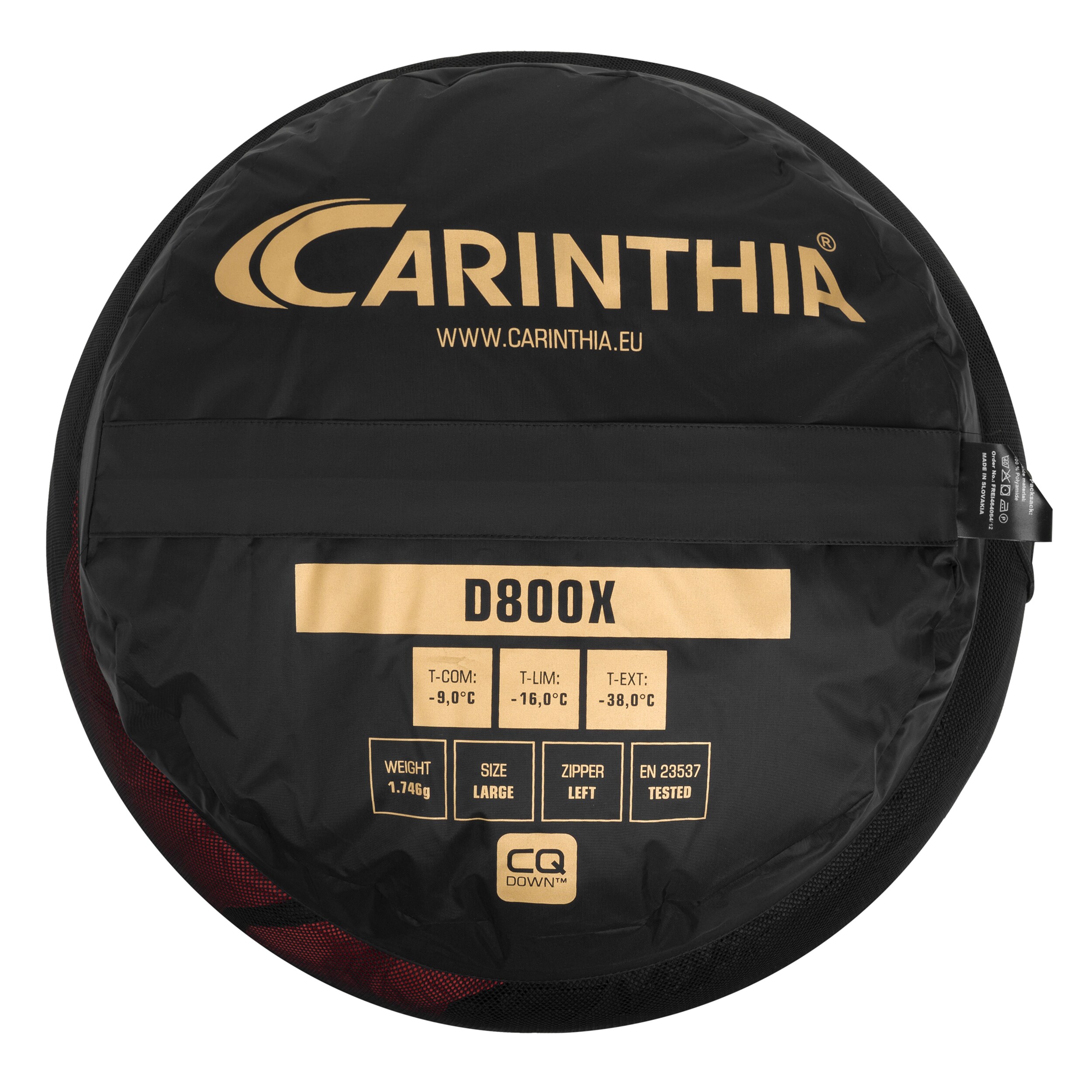 Carinthia D 800X Large Sleeping Bag Left - Red