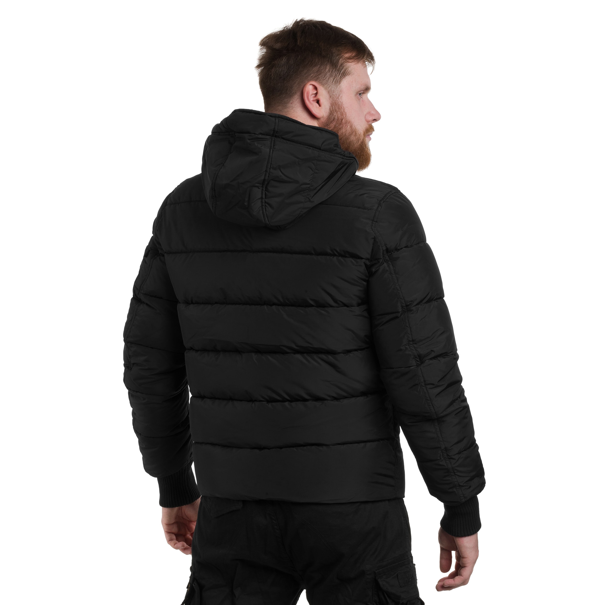 Alpha Industries Hooded Puffer FD Jacket - Black