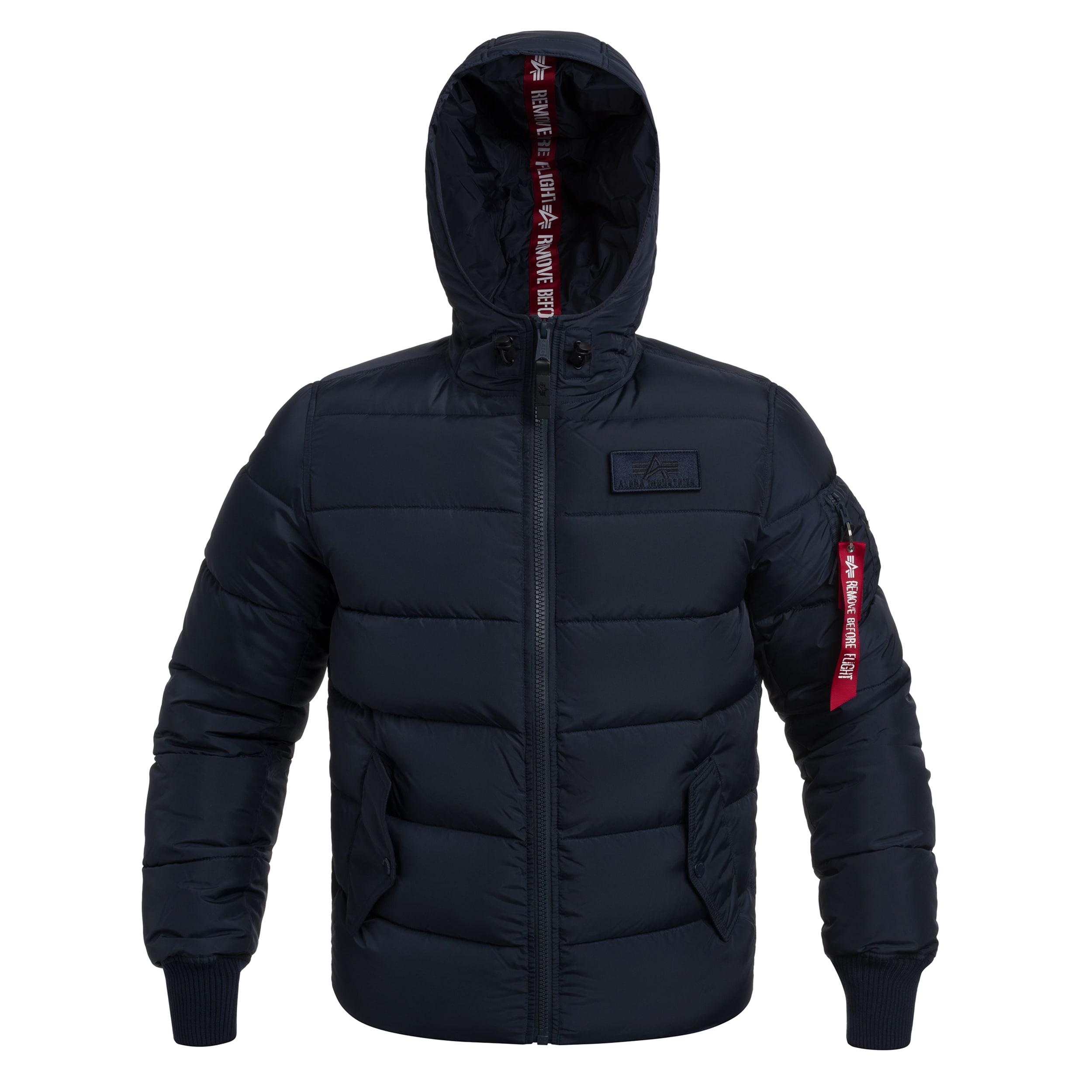 Alpha Industries Hooded Puffer FD Jacket - Replica Blue