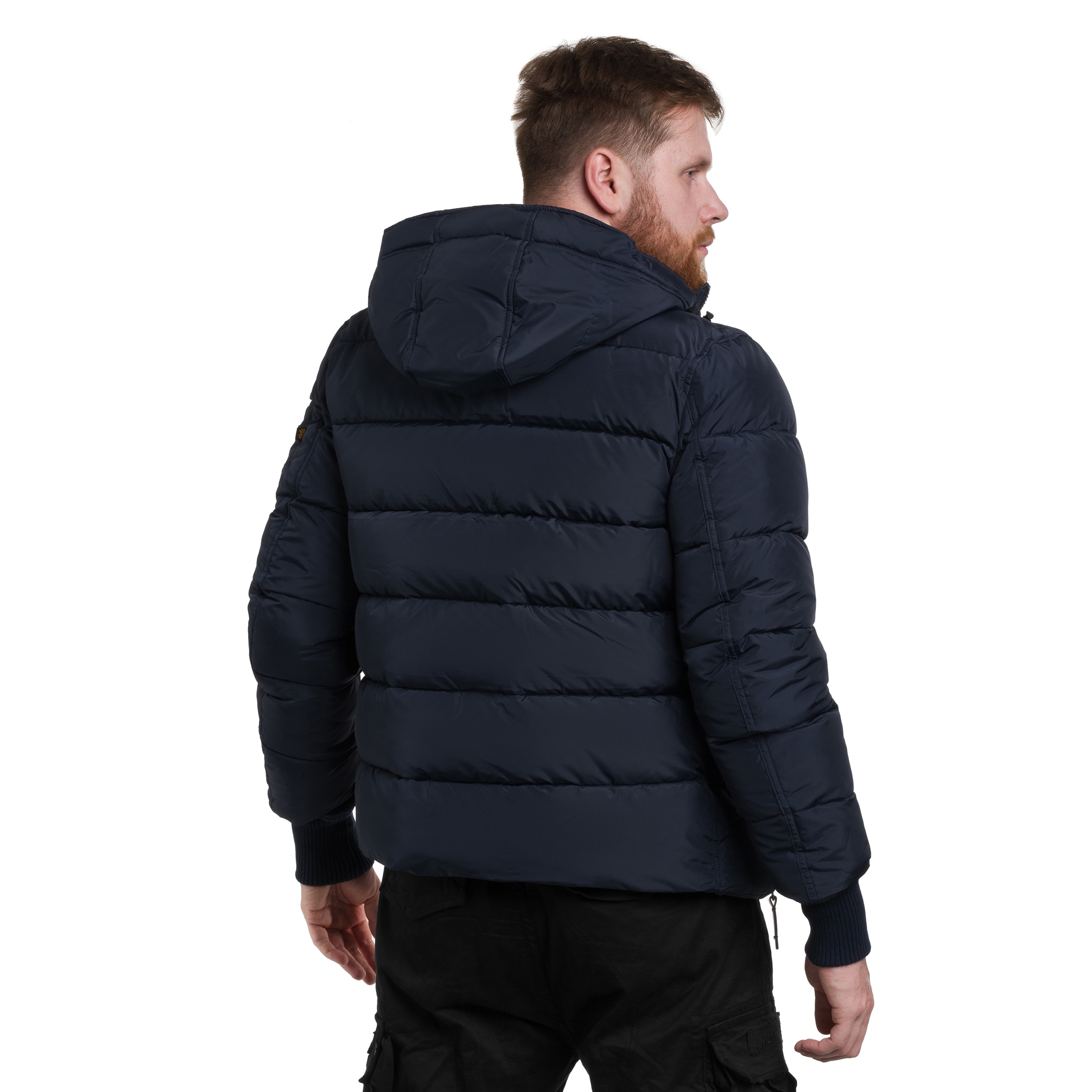 Alpha Industries Hooded Puffer FD Jacket - Replica Blue