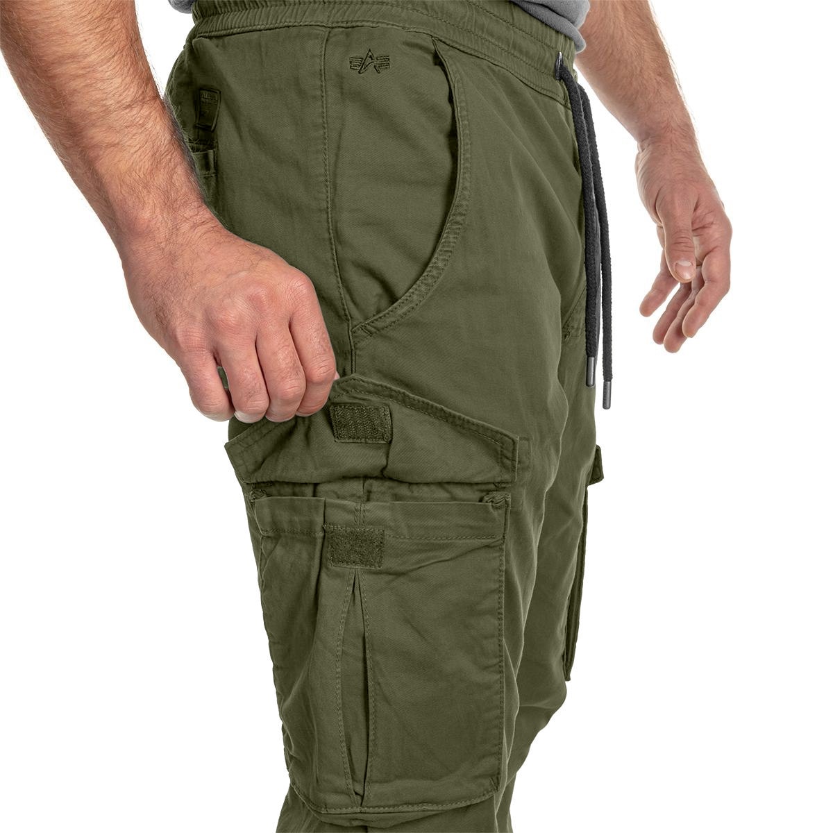 Alpha Industries Cotton Twill Jogger Trousers - Dark Olive