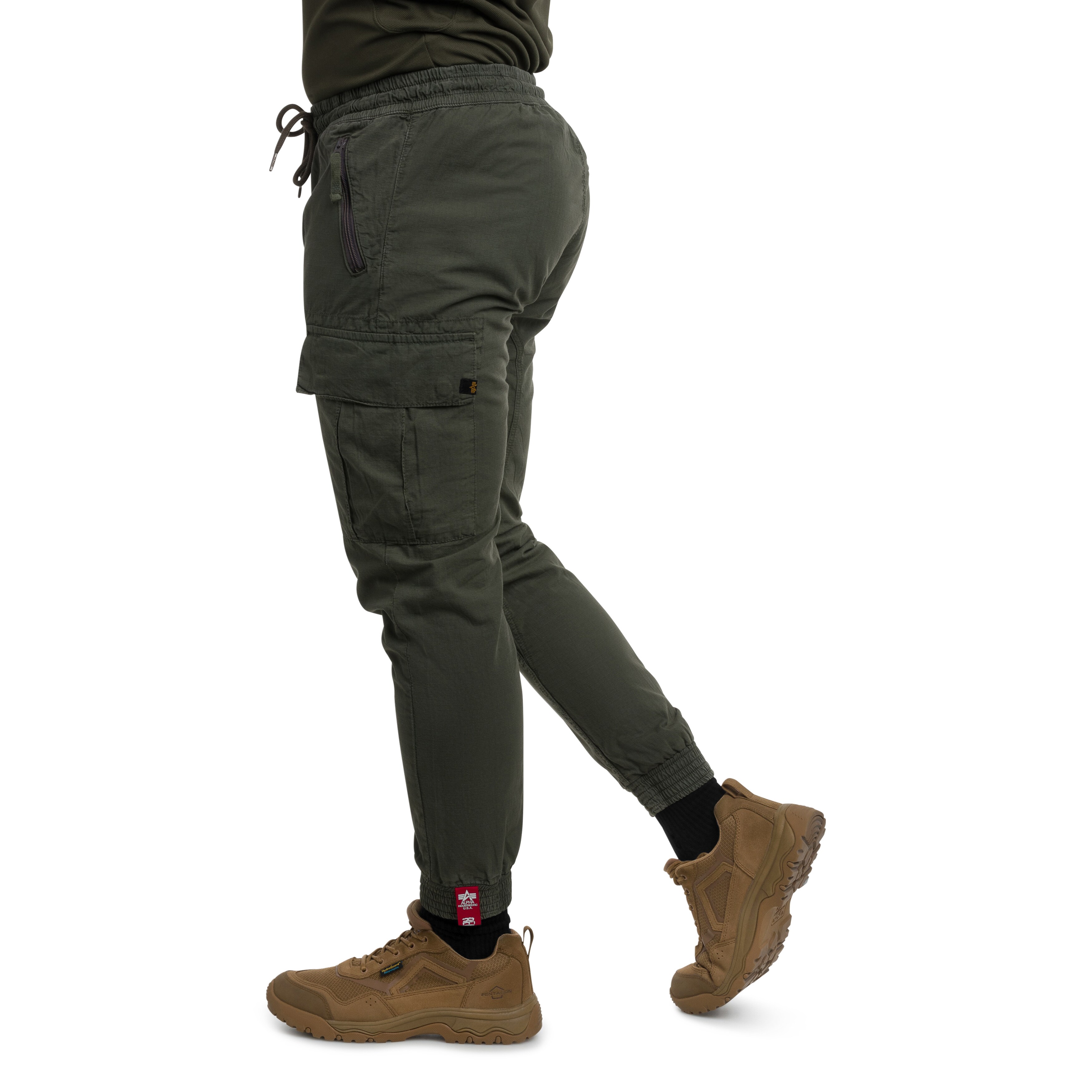 Alpha Industries Rip-Stop Jogger Pants - Grey/Black