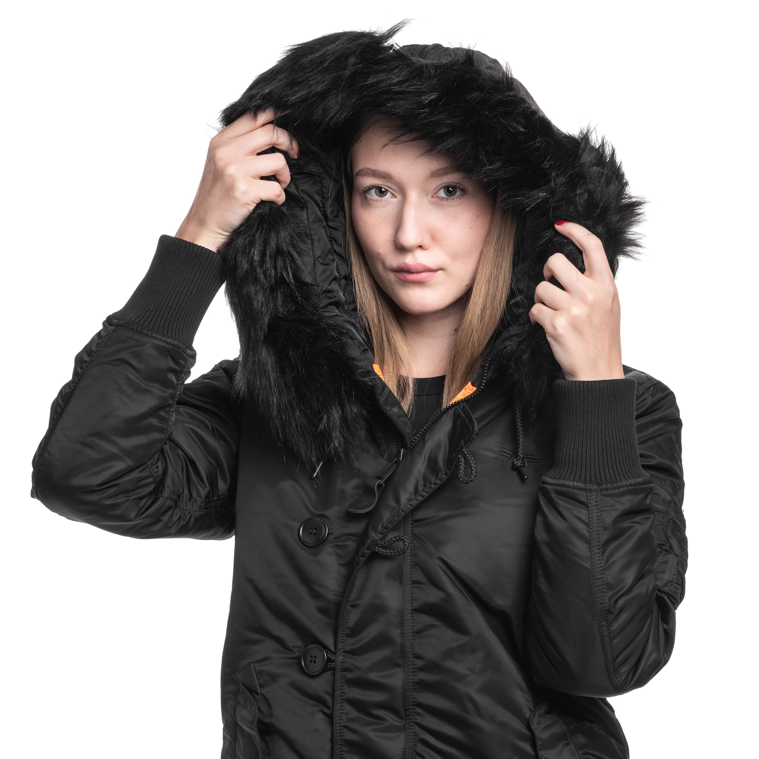 Alpha Industries Long Fishtail Women's Jacket - Black