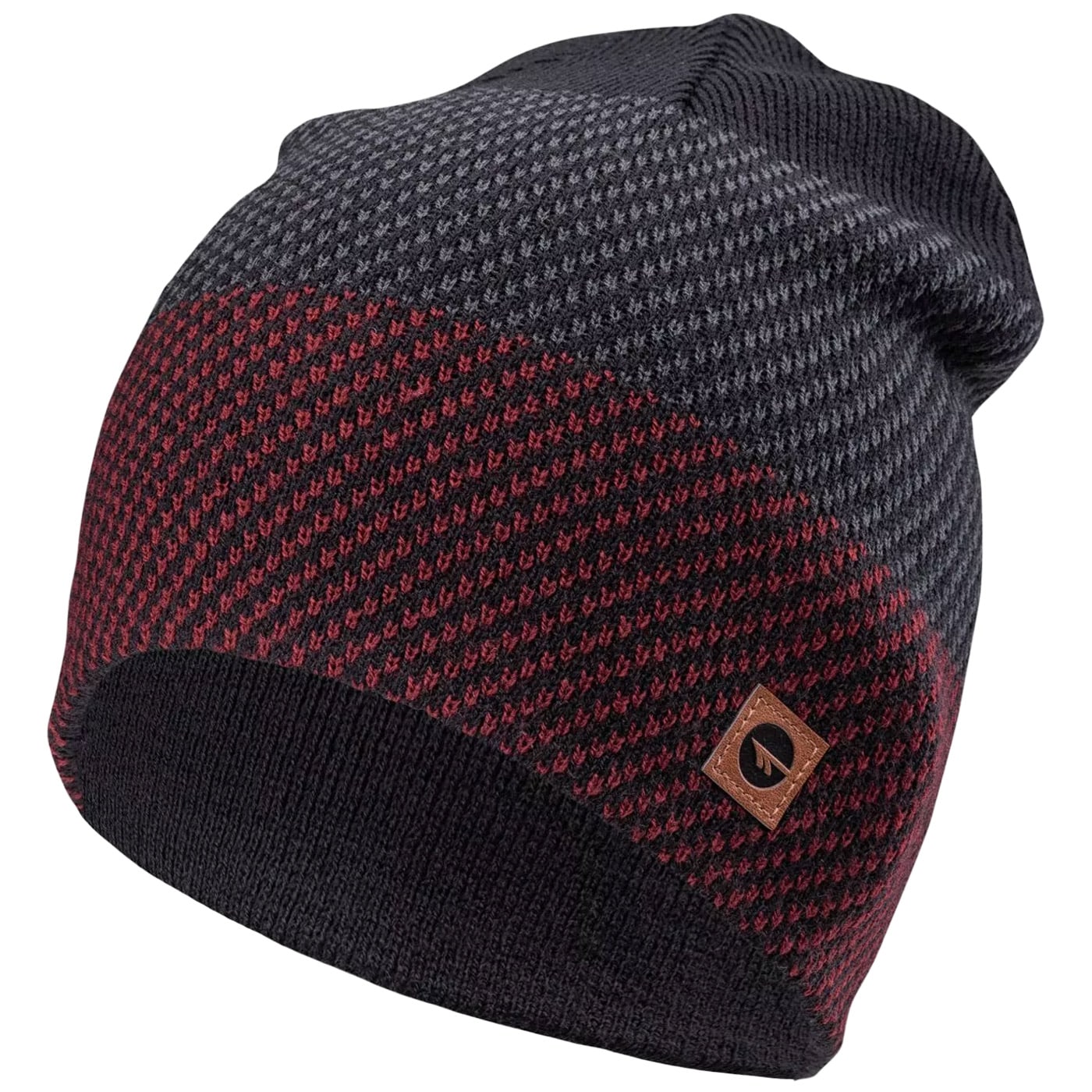 Hi-Tec Rolo Winter Hat - Black/Merlot