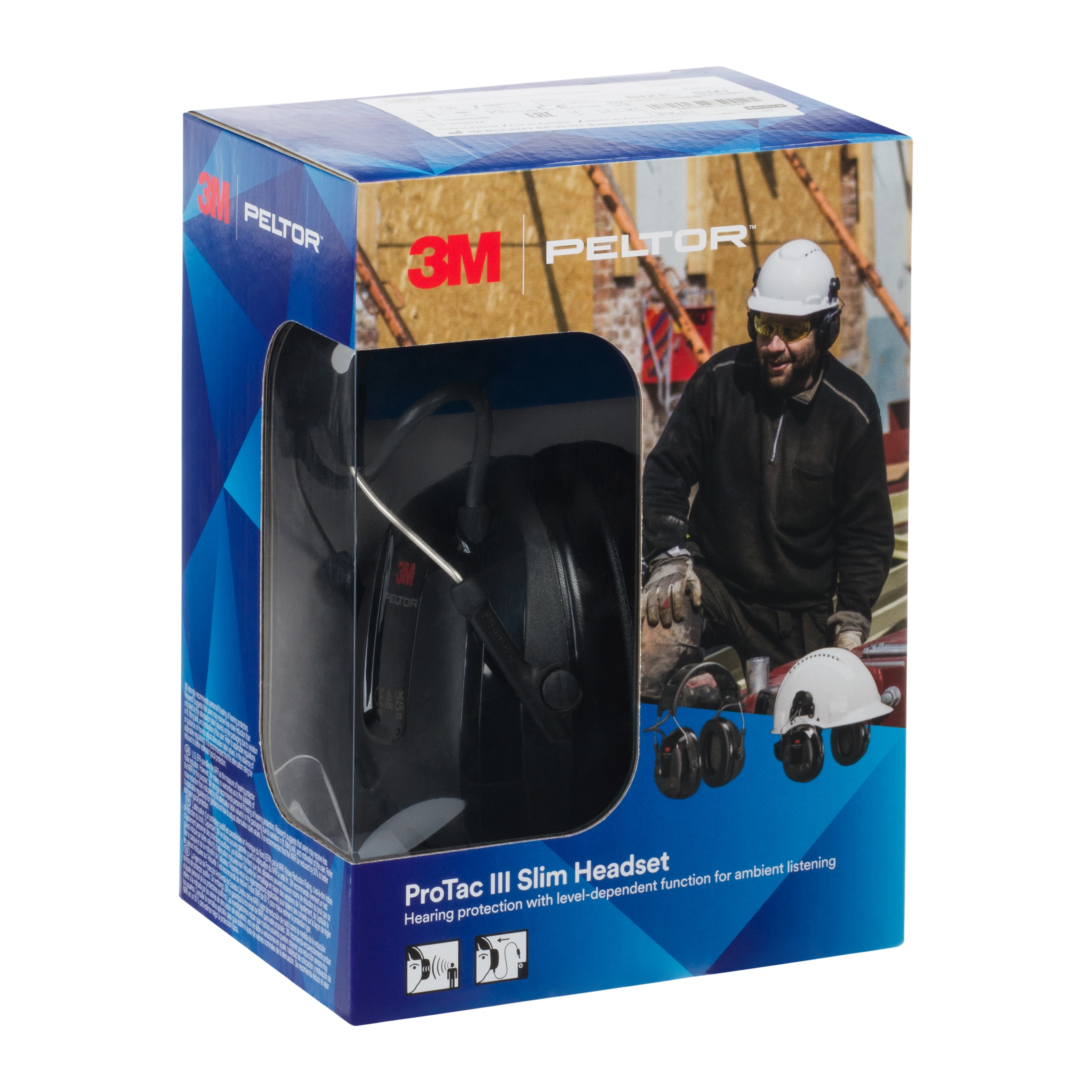 3M Peltor Protac III Slim Active Hearing Protectors - Black