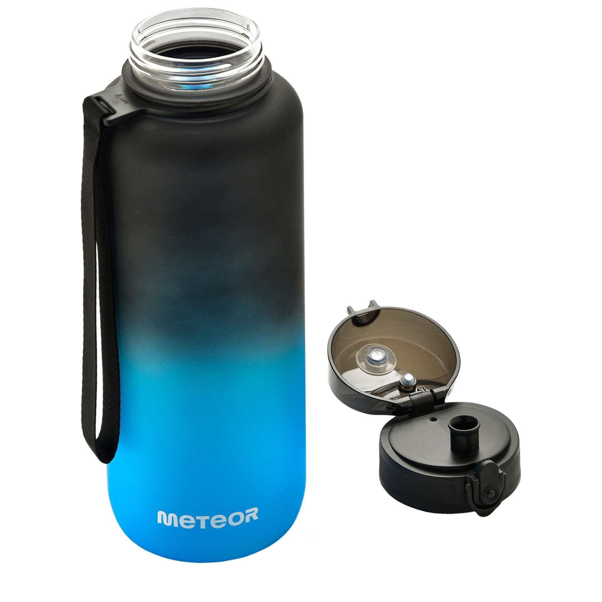 Meteor Sports Water Bottle 1.5 l - Black/Blue