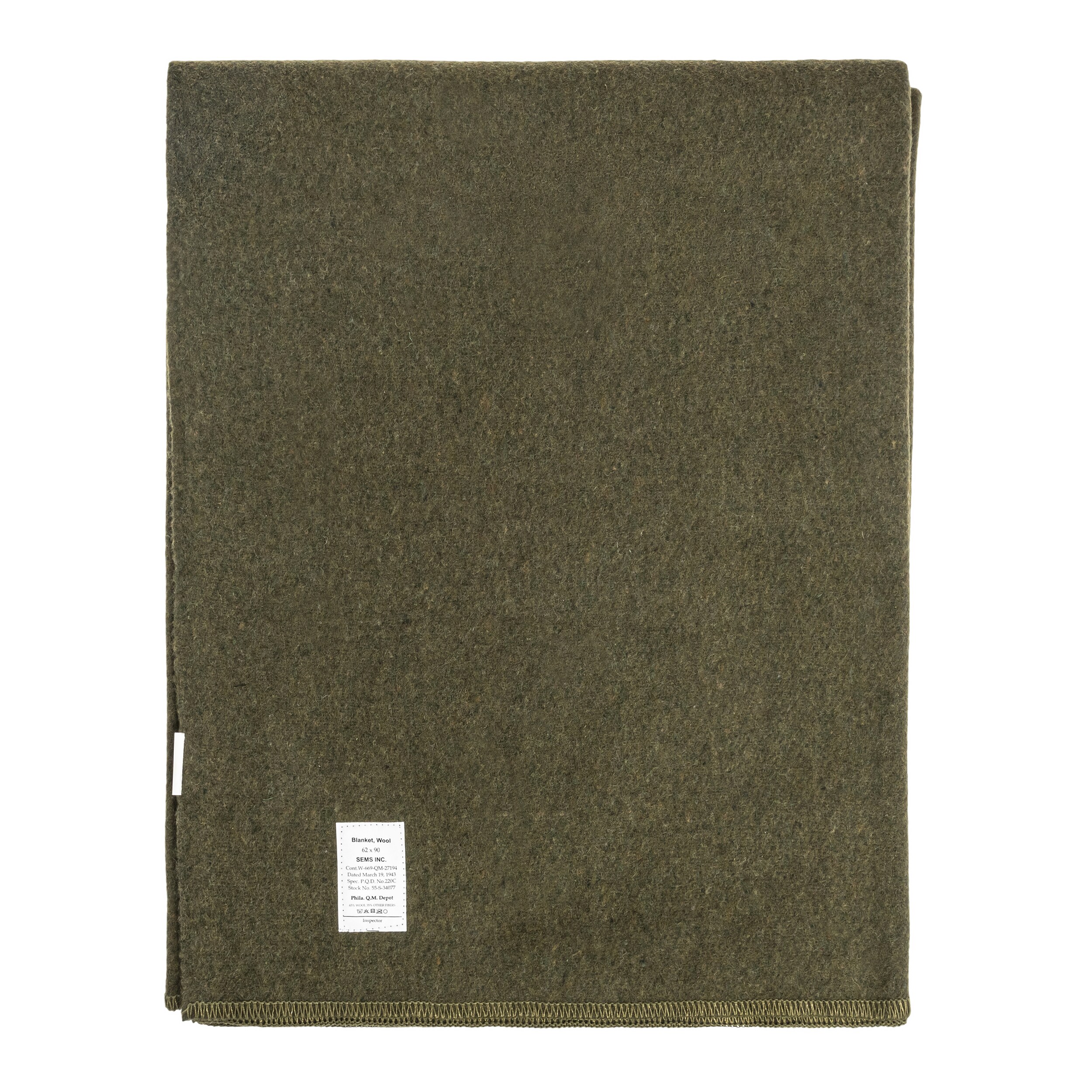 Mil-Tec US Wool blanket 225 x 165 cm - Green