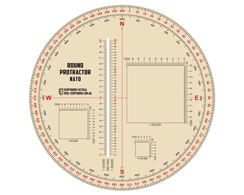 M-Tac Ecopybook Tactical Protractor Round NATO Ruler - Buy Online ...