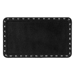 Tigerwood Leather Patch - 85 x 50 mm with customization option - Black