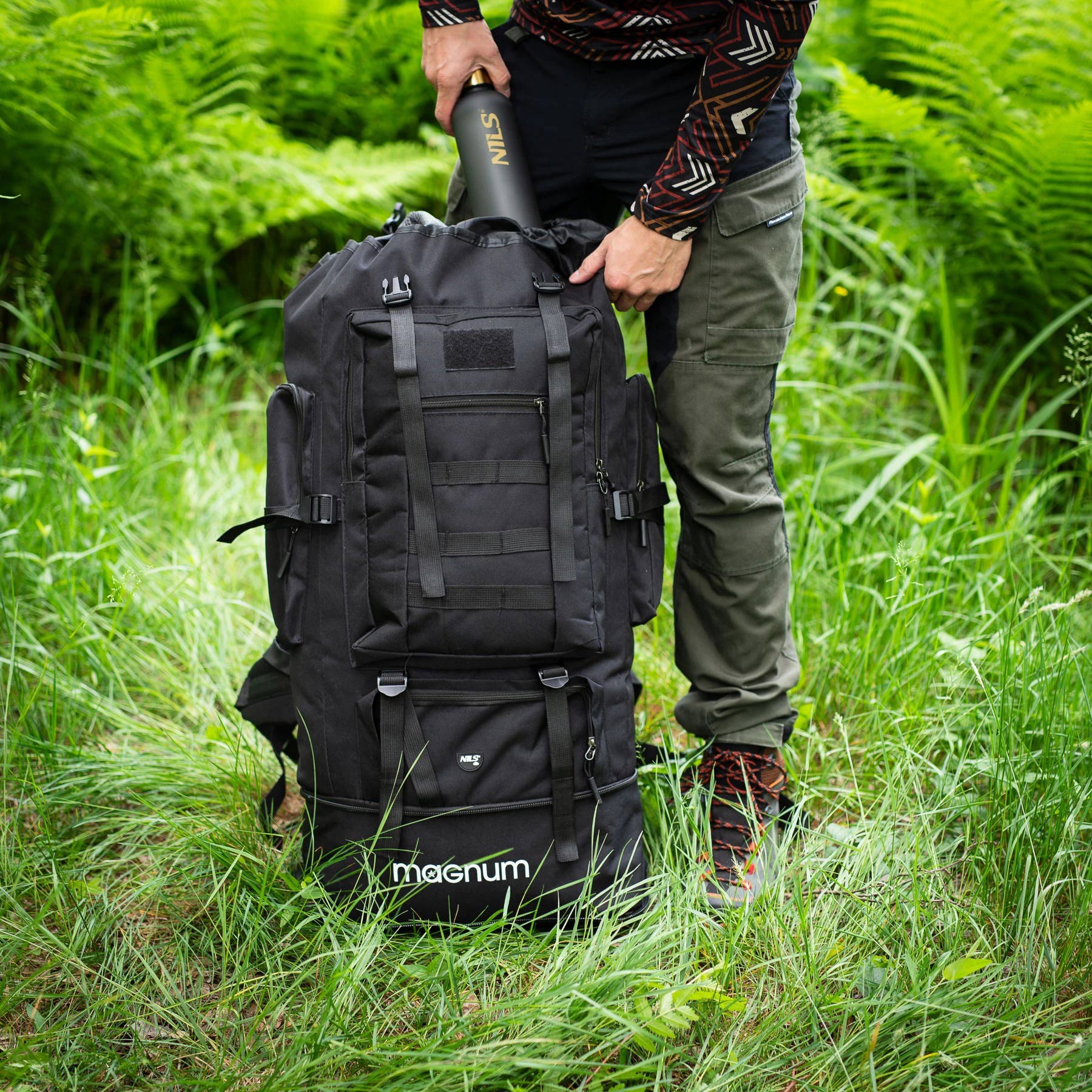 Nils Camp Magnum Backpack 100 l - Black