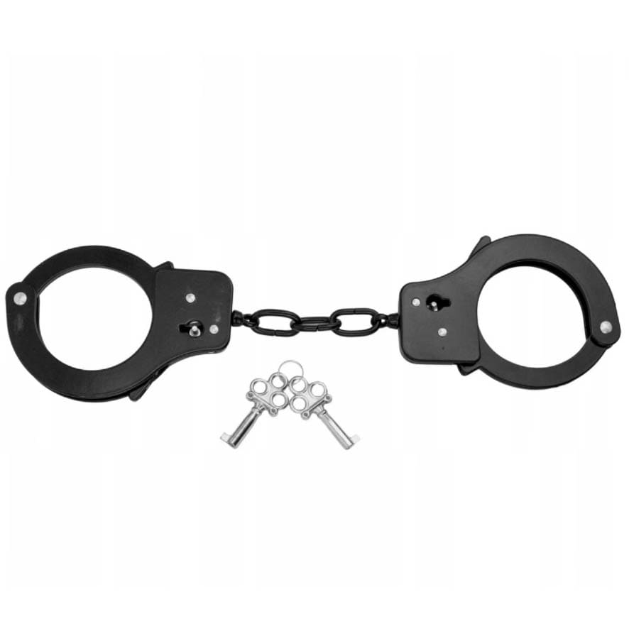 MFH Black Chain Handcuffs + holster - set