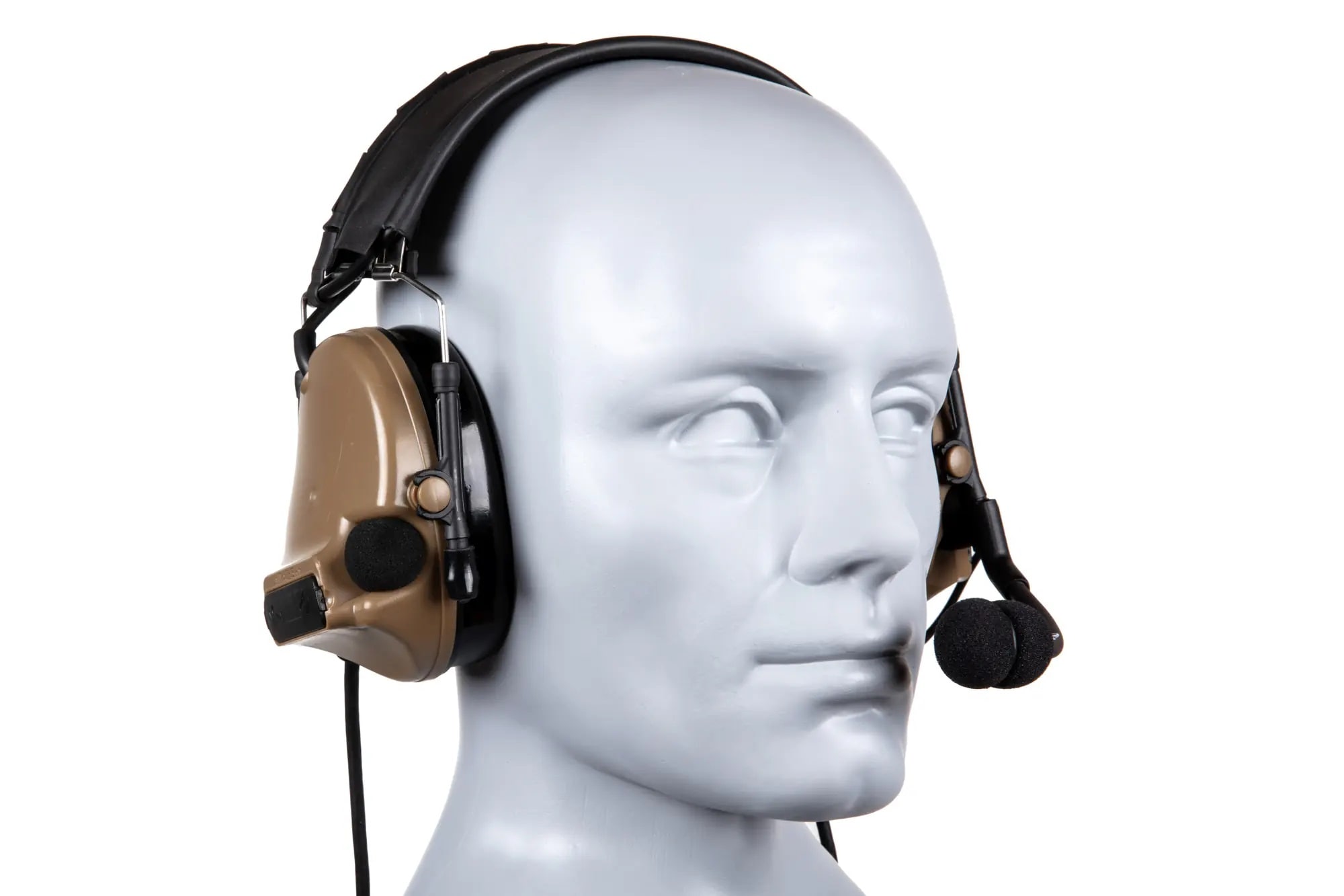 Tac-Sky ComTac III Dual Silicone Earmuffs Headset - Flat Dark Earth