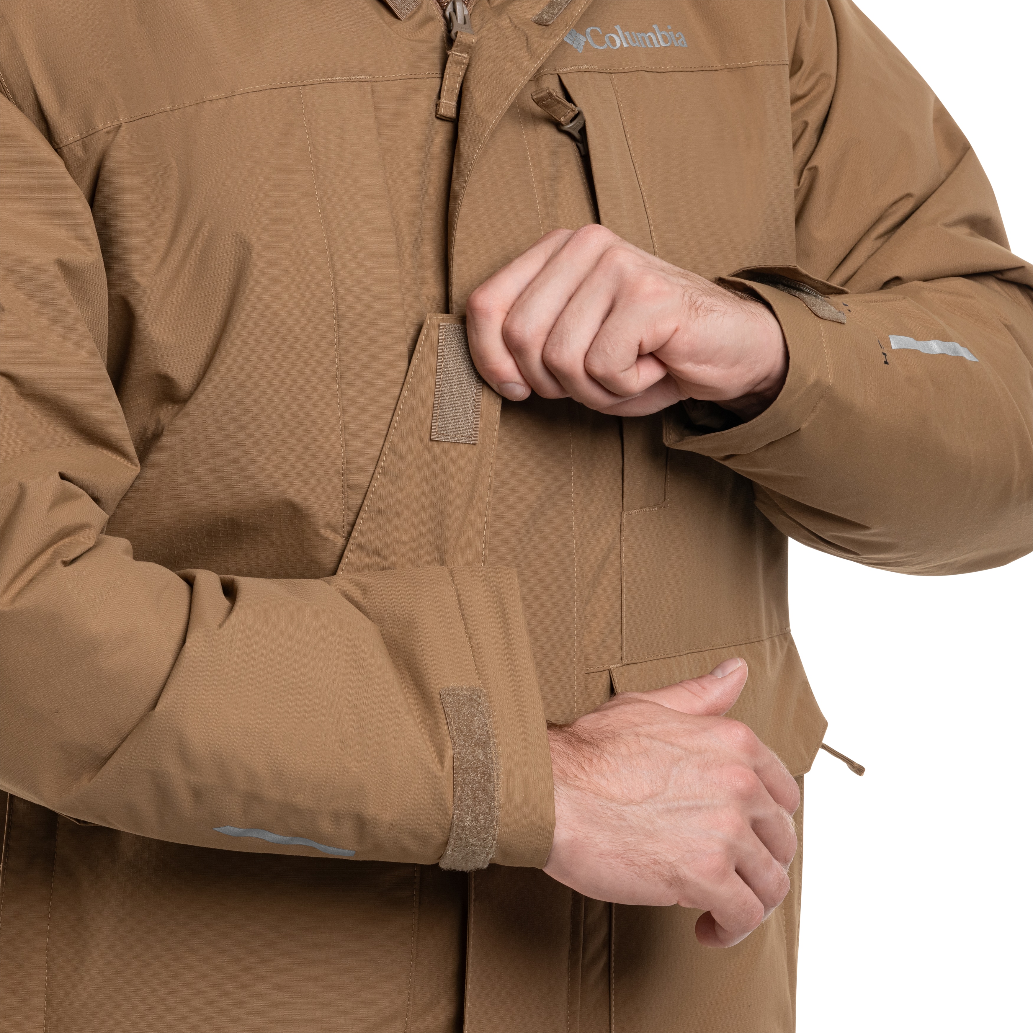 Columbia Landroamer Sherpa Lined Waterproof Hooded Jacket - Delta