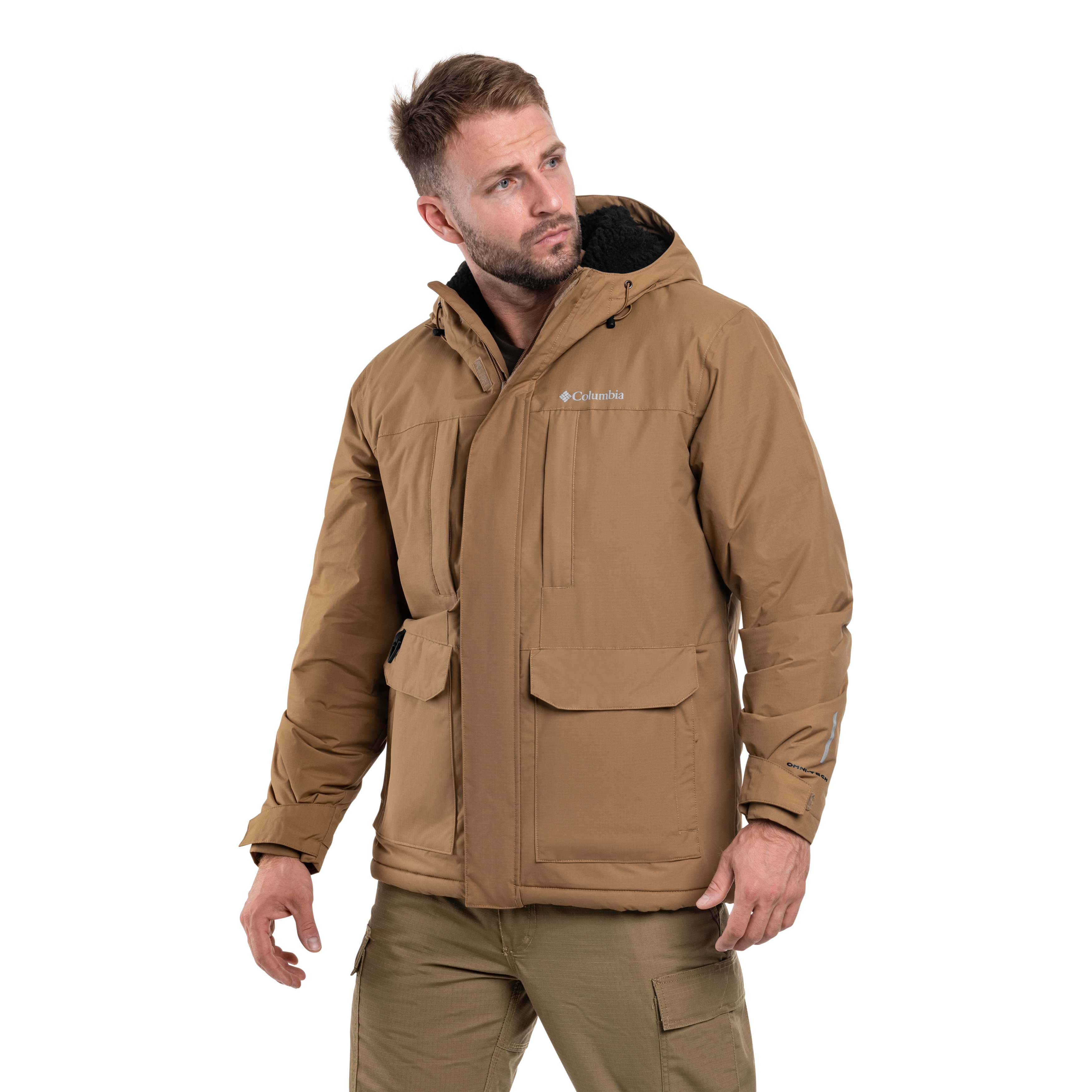 Columbia Landroamer Sherpa Lined Waterproof Hooded Jacket - Delta