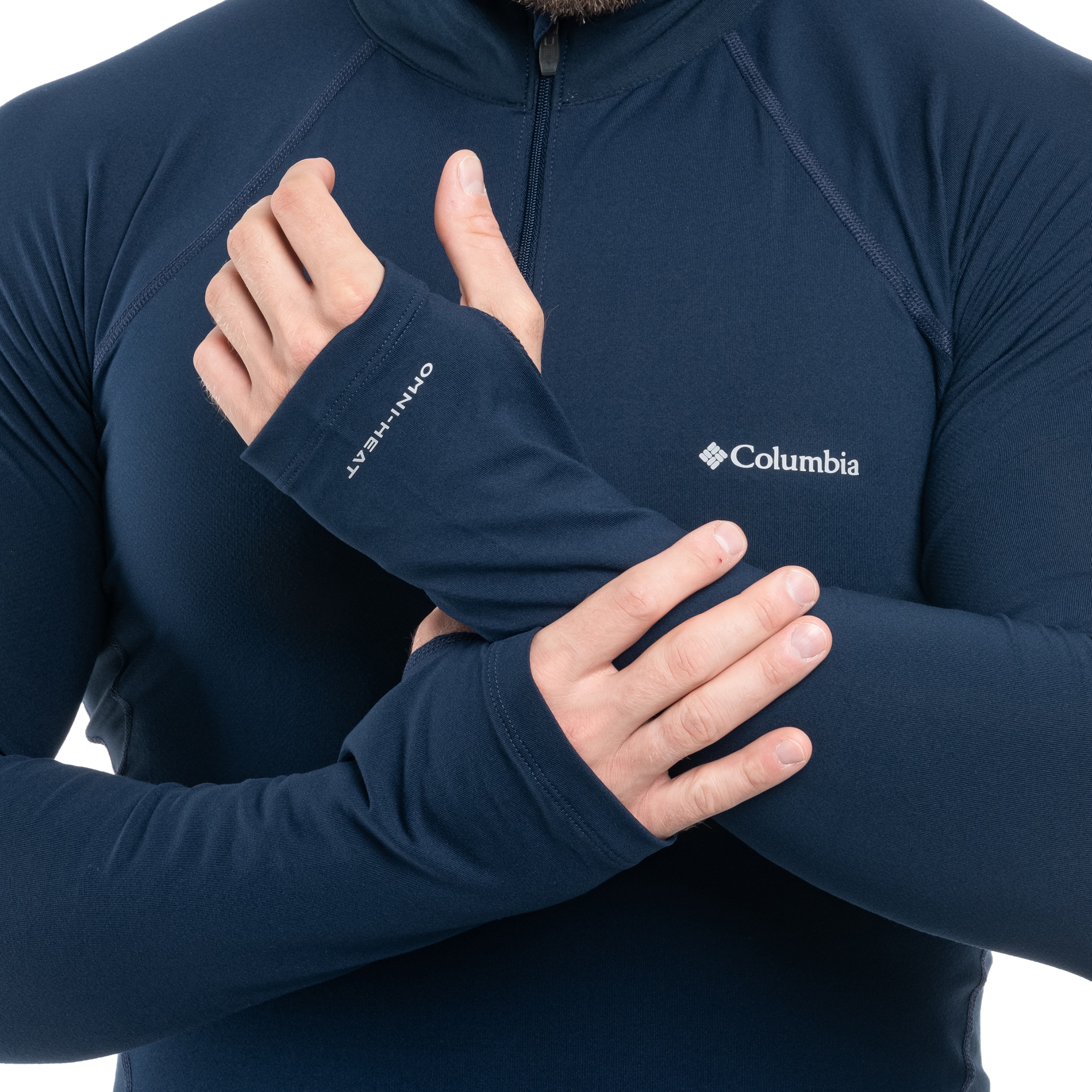 Columbia Midweight Stretch Long Sleeve Half Zip Thermoactive Sweatshirt - Collegiate Navy