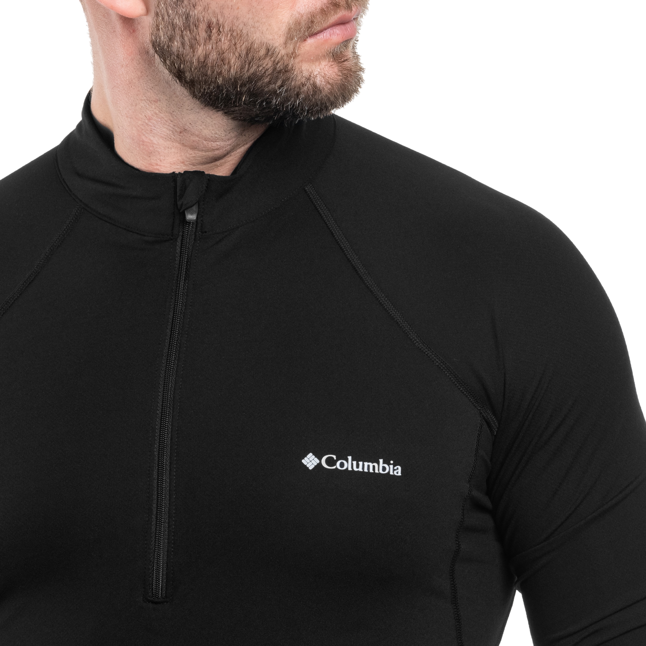 Columbia Midweight Stretch Long Sleeve Half Zip Thermoactive Sweatshirt - Black