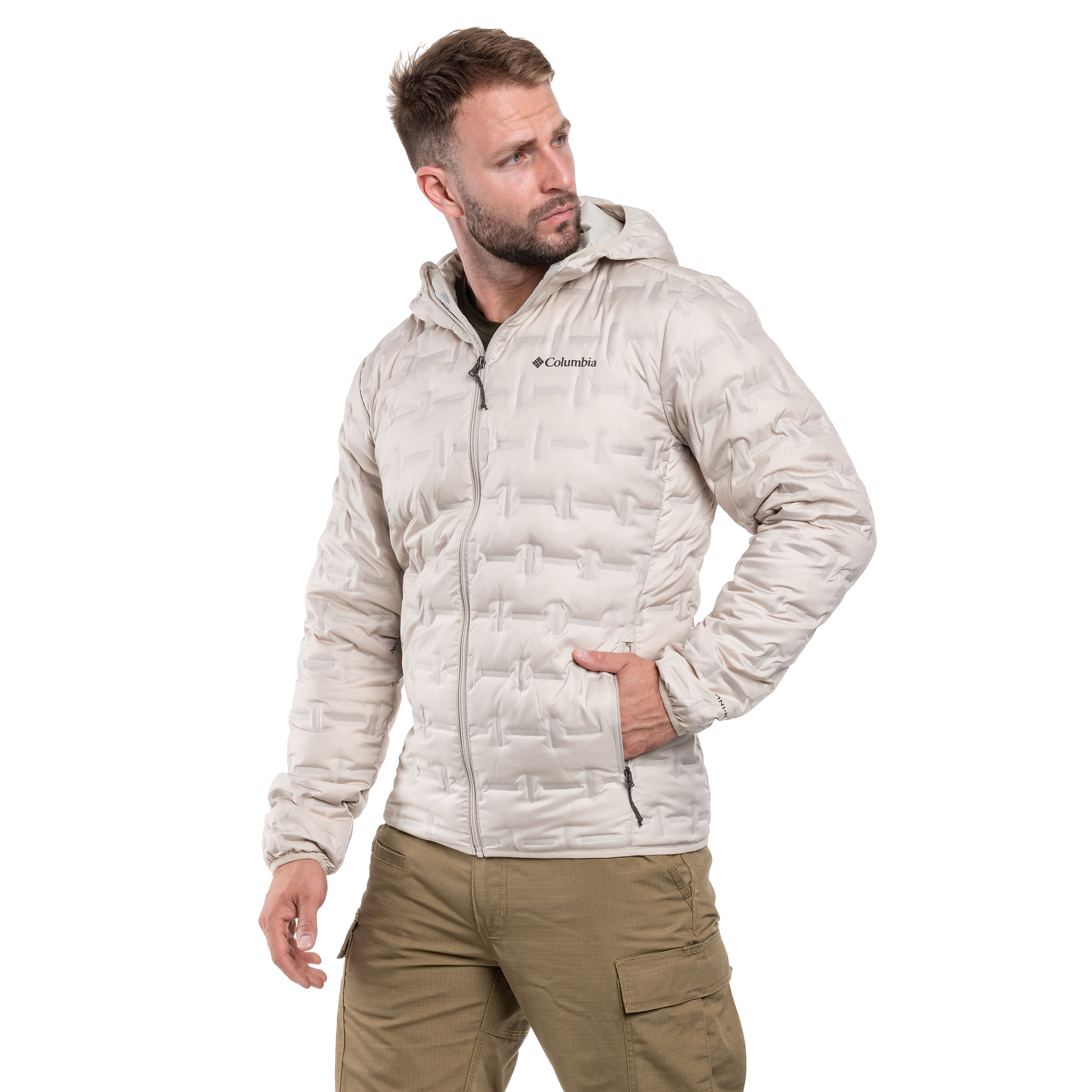 Columbia Delta Ridge II Down Hooded Jacket - Dark Stone