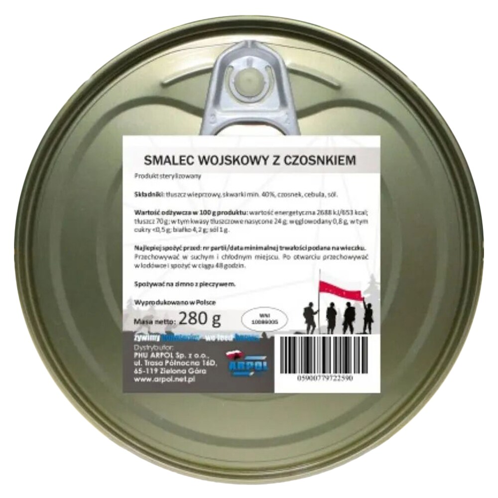 Arpol Canned Food - Military lard with garlic 280 g