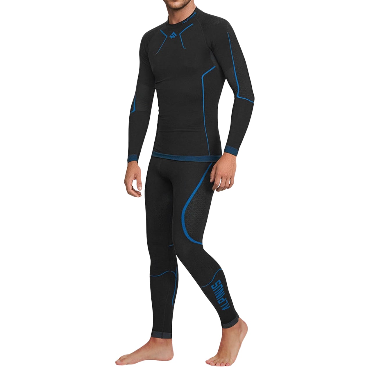 Alpinus Littlehammer Set Thermoactive Underwear - Black/Blue