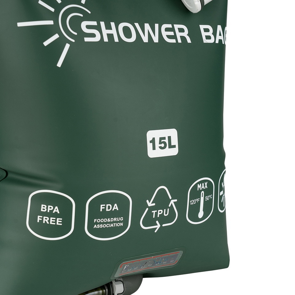 Fosco Camp Shower Premium 15 l - Green