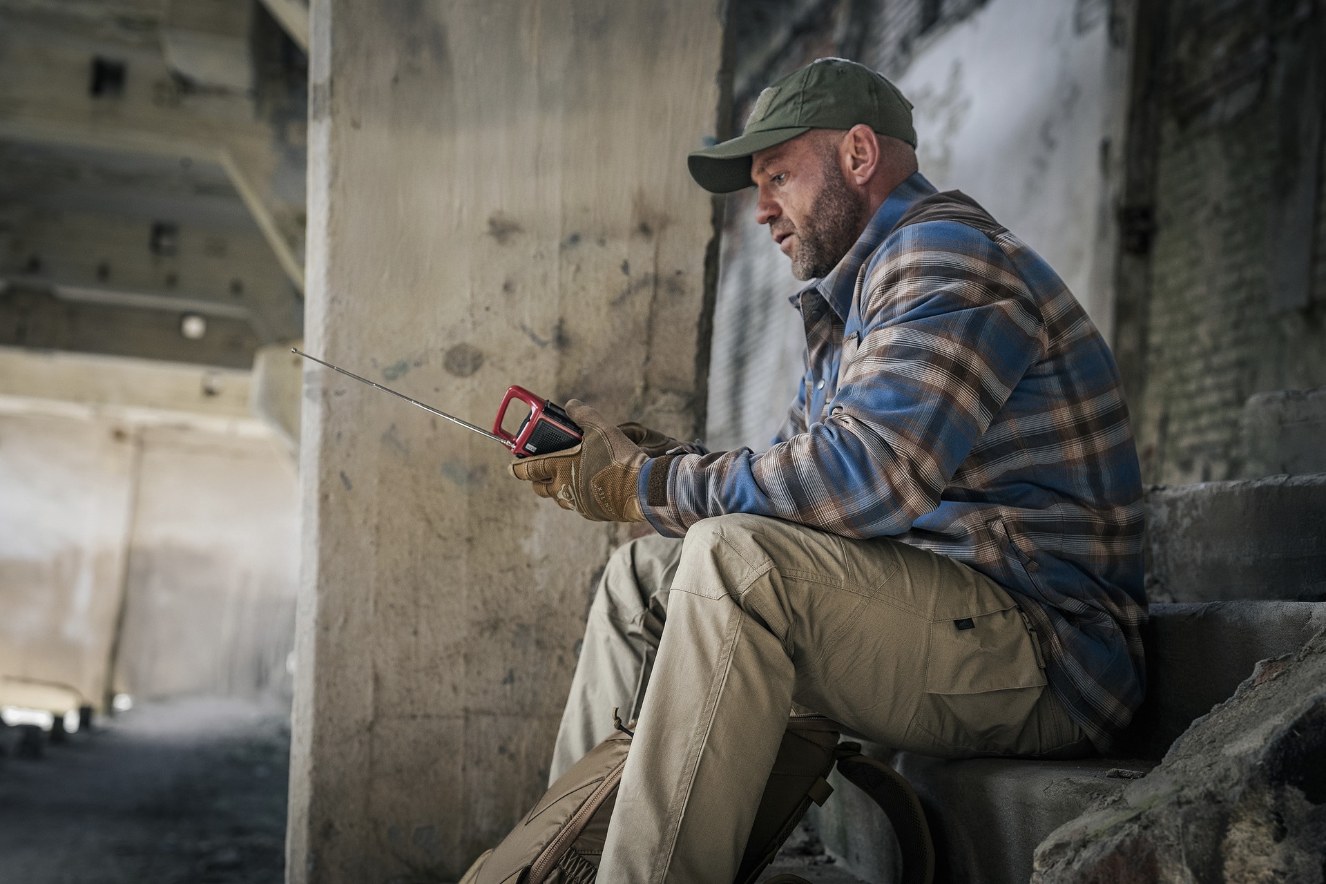 Helikon Winter Warden Long Sleeve Shirt - Forest Blue Plaid