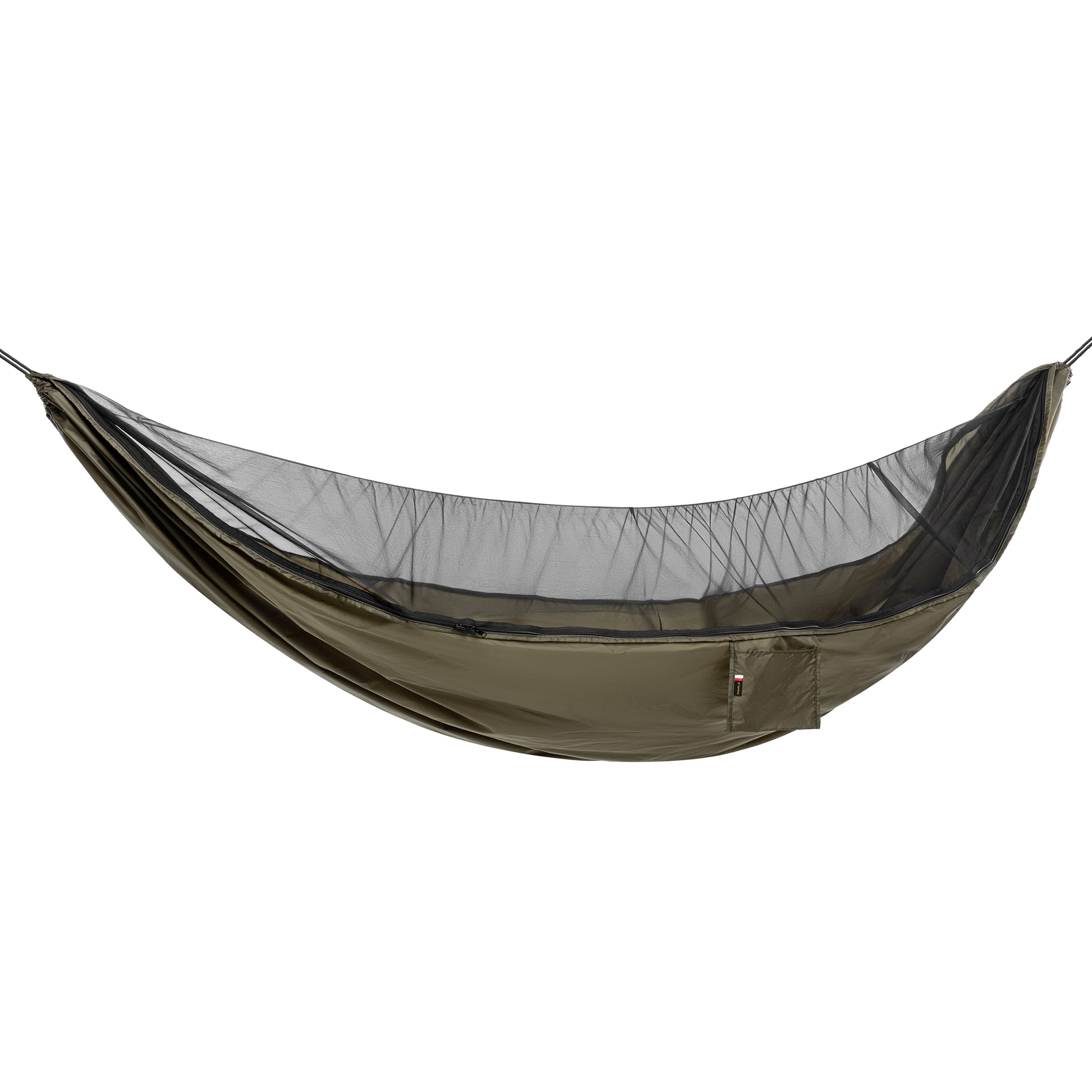 TigerWood Dragonfly V2 Long Khaki ultralight hammock - with mosquito net