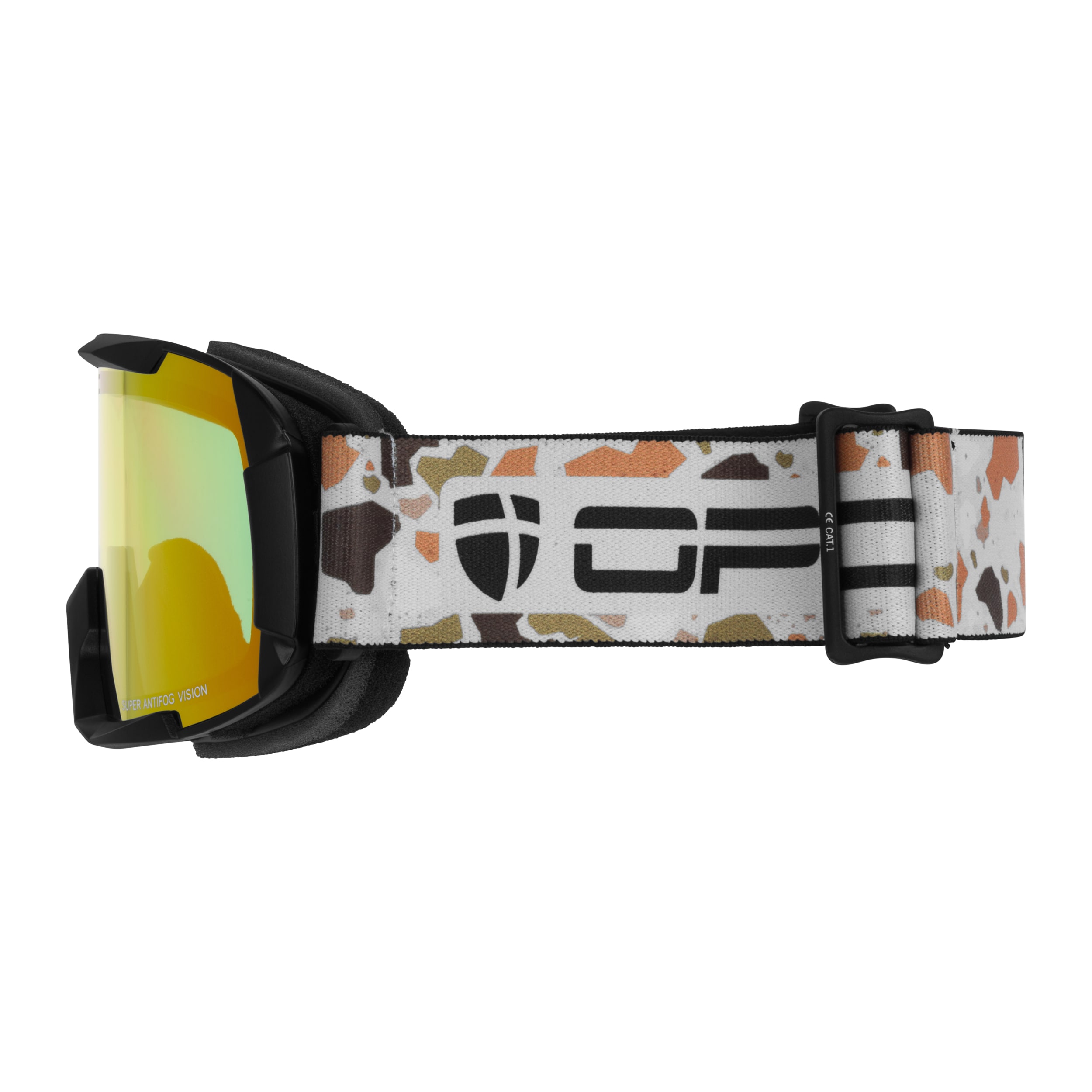 OPC Mammoth Matt Black Goggles Camo/Red REVO