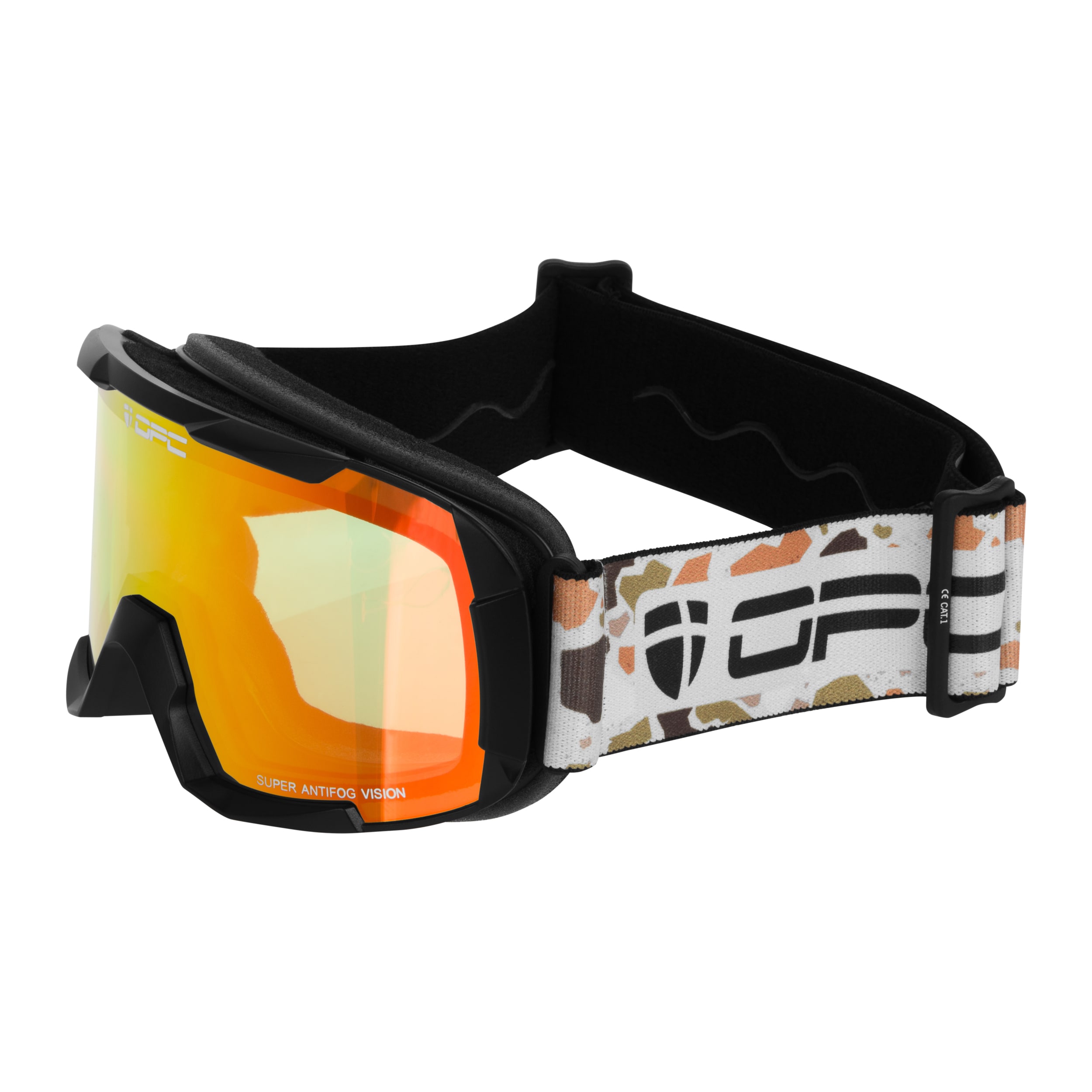 OPC Mammoth Matt Black Goggles Camo/Red REVO