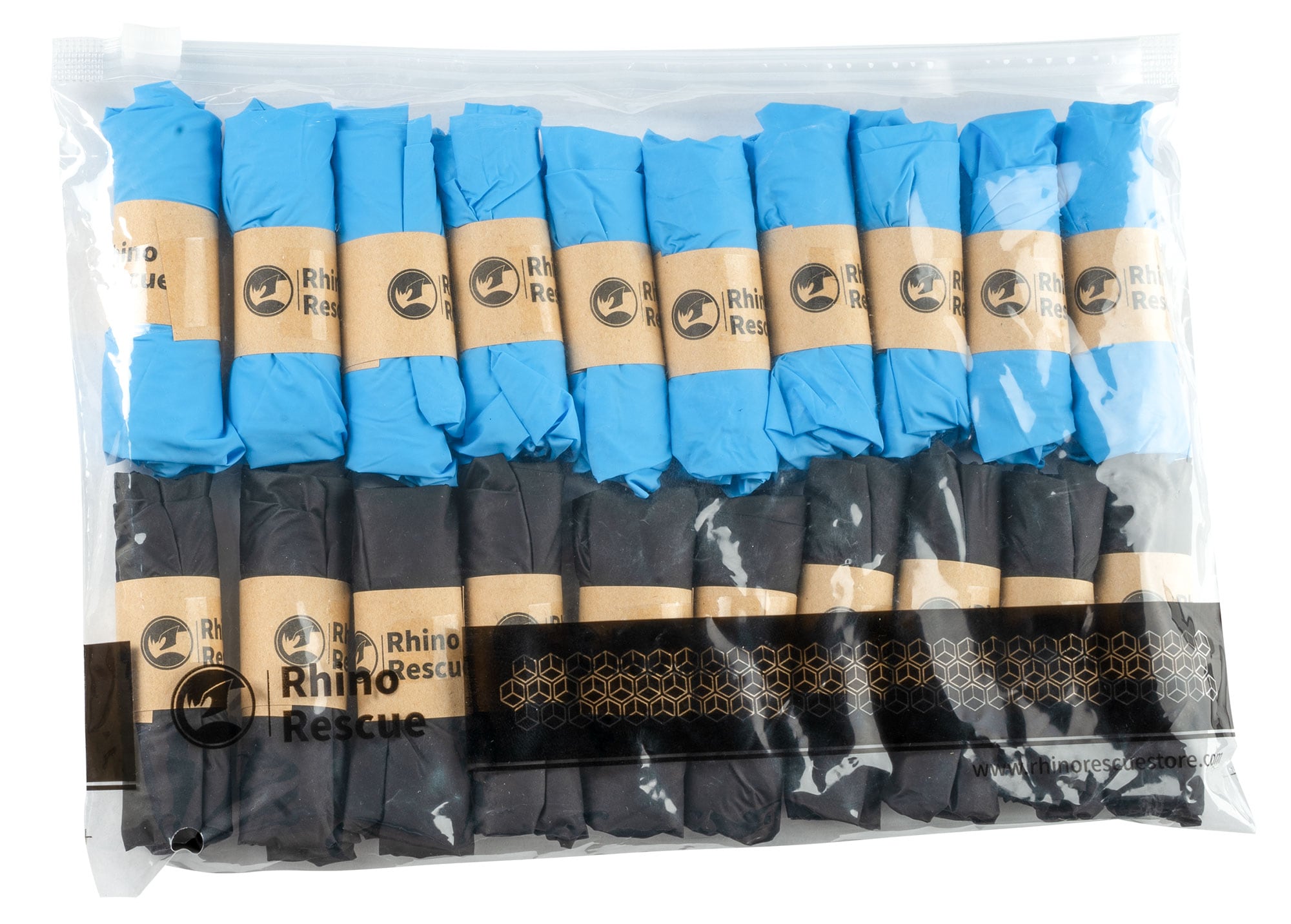 Rhino Rescue Disposable Gloves 20 pcs. - Black / Blue