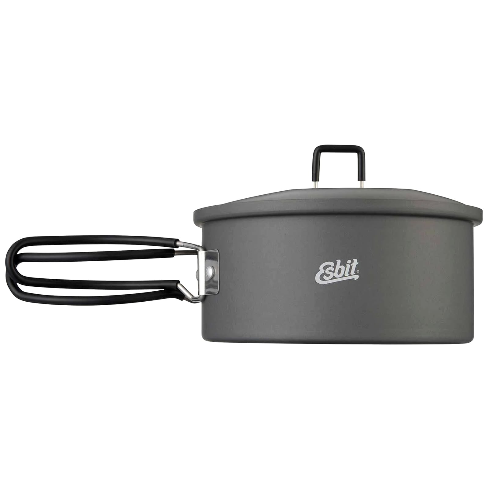 Esbit Round Camping Pot aluminium with lid - 1100 ml