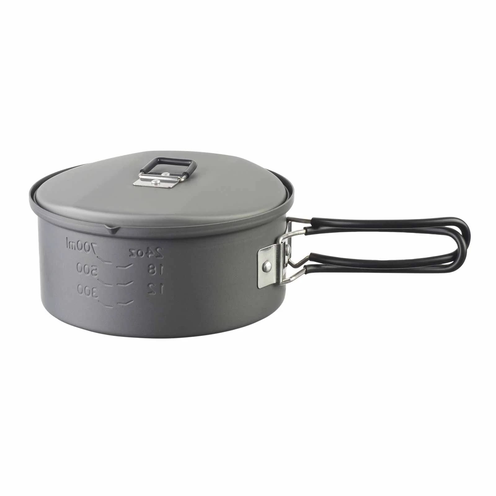 Esbit Round Camping Pot aluminium with lid - 1100 ml