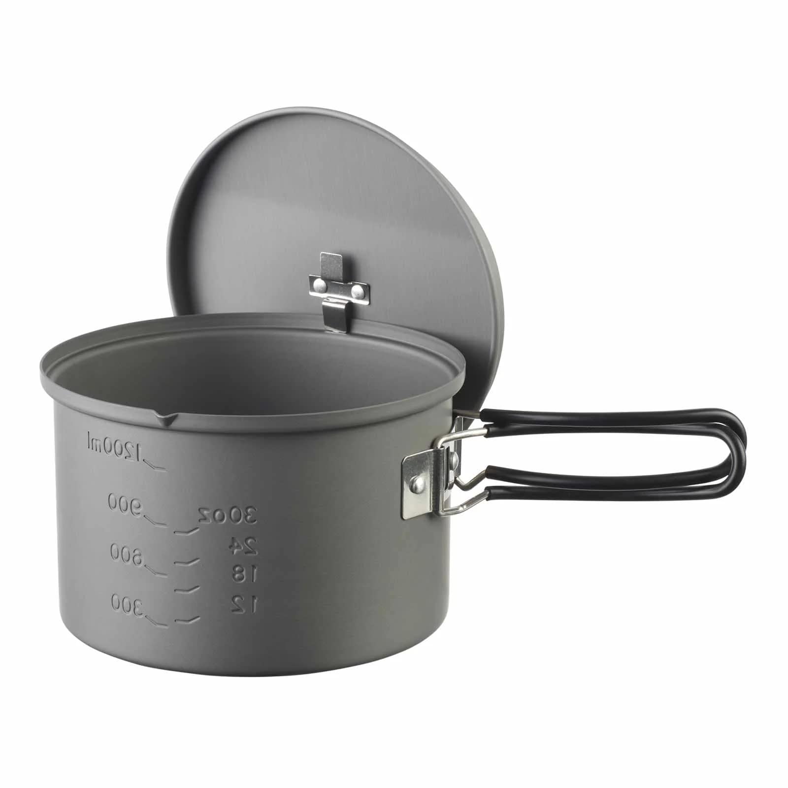 Esbit Round Aluminium Camping Pot with lid - 1600 ml