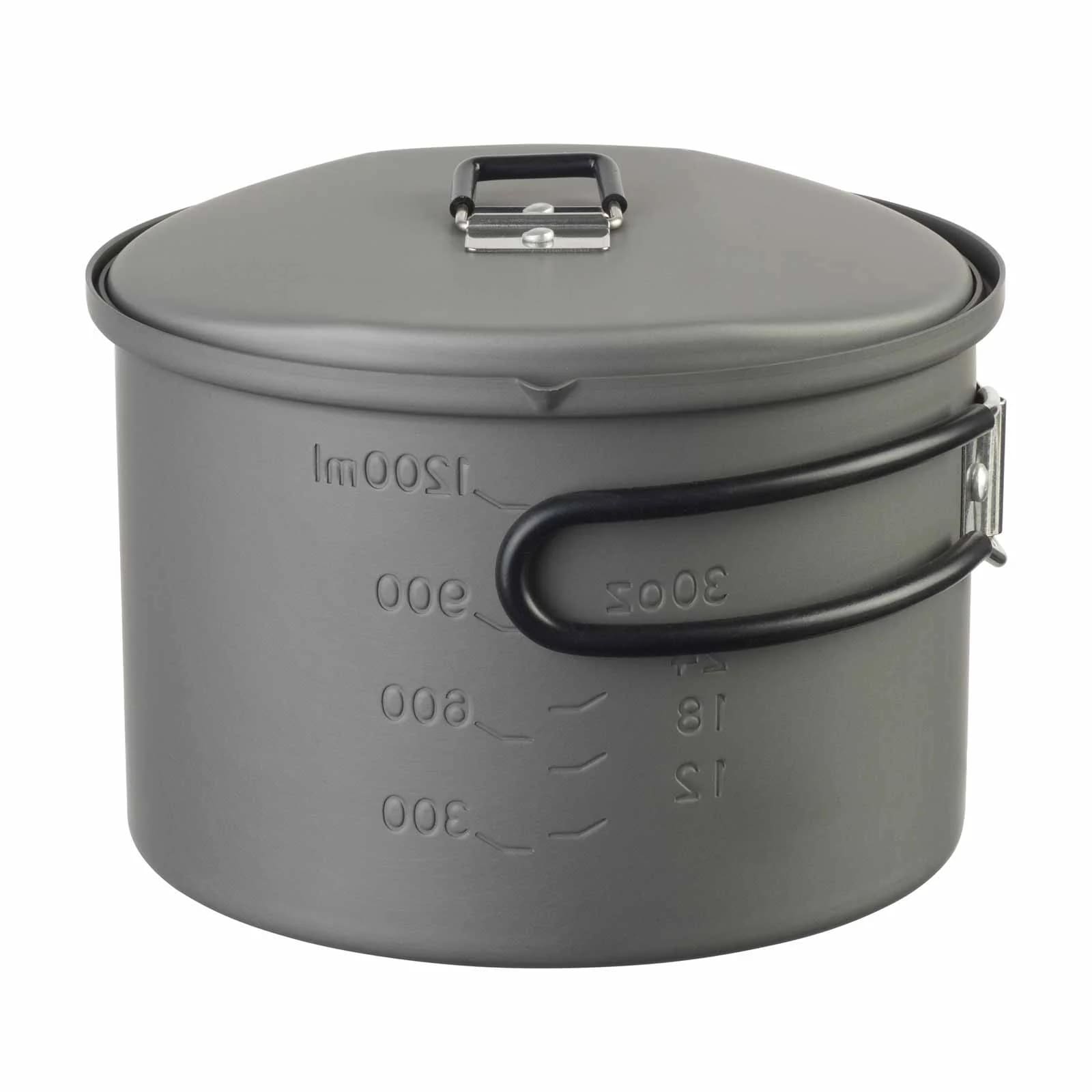 Esbit Round Aluminium Camping Pot with lid - 1600 ml